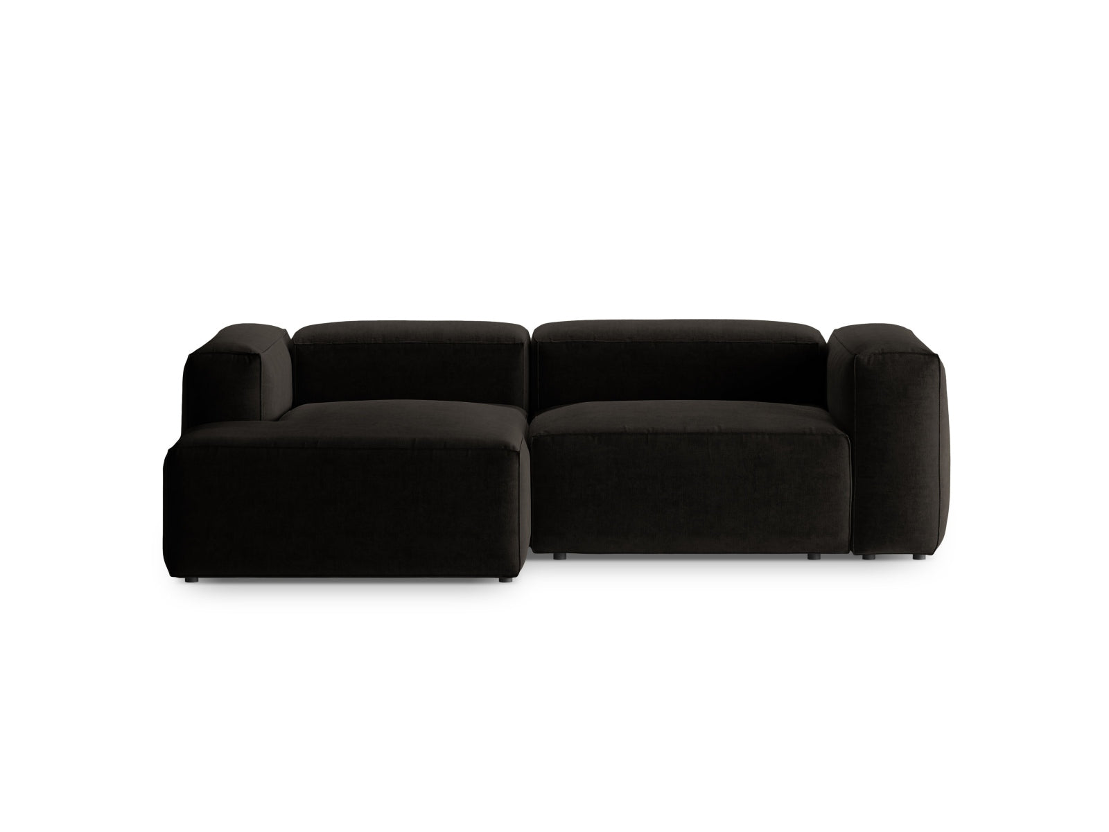 Bergamo Modulares Ecksofa links 2 Sitzer in Black präsentiert im Onlineshop von KAQTU Design AG. Ecksofa links ist von Cosmopolitan Design