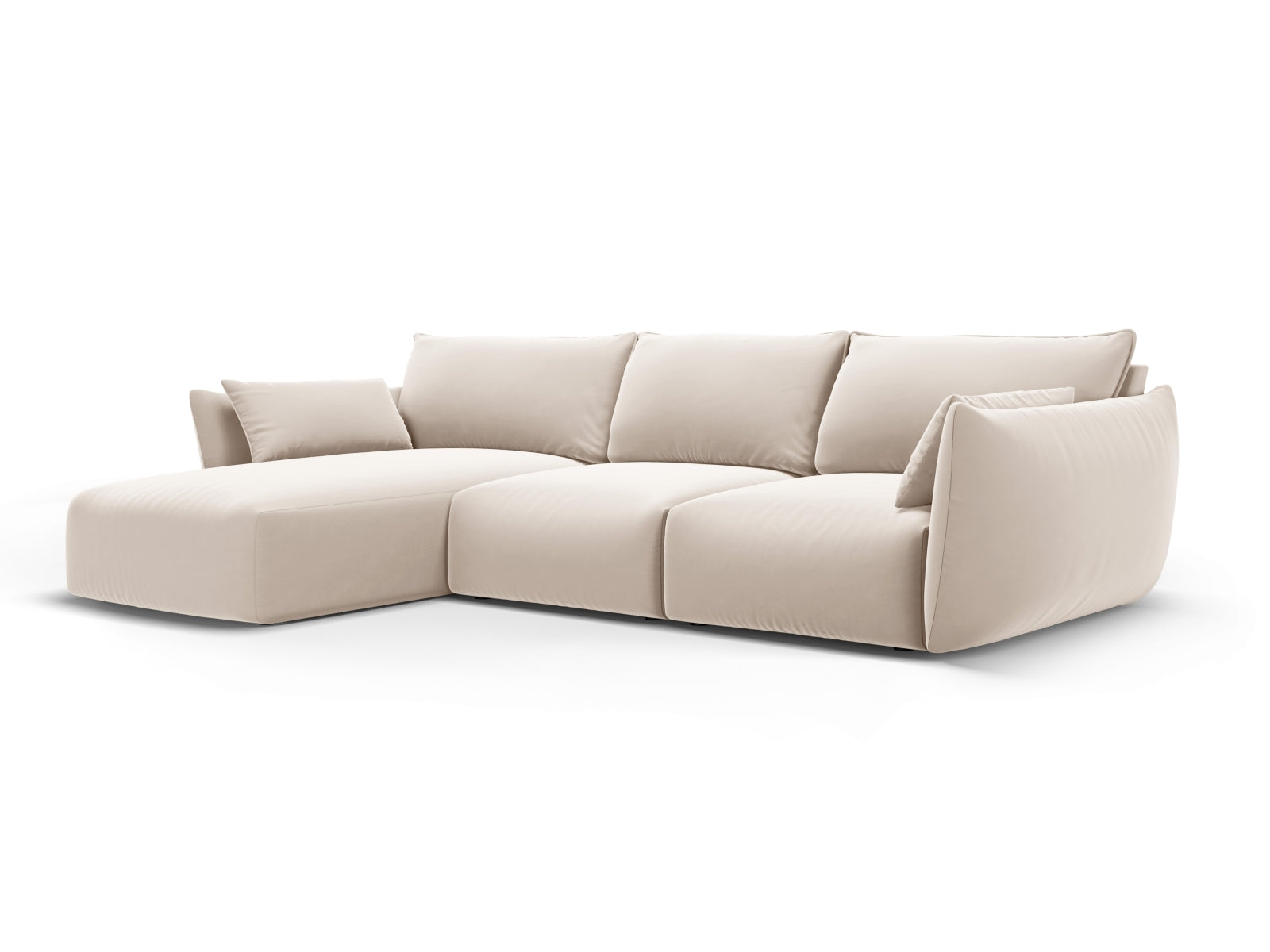 5-Sitzer Ecksofa links Matera in Beige-Salvador präsentiert im Onlineshop von KAQTU Design AG. Ecksofa links ist von Cosmopolitan Design
