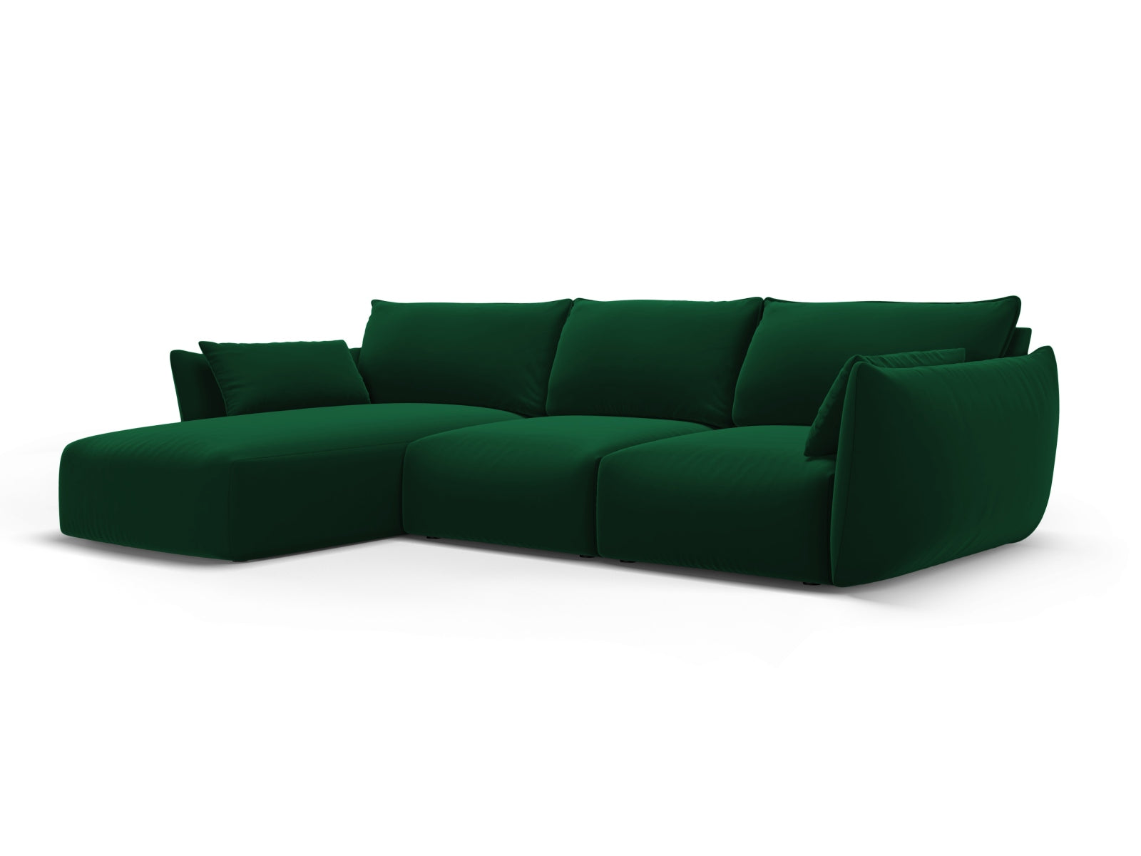 5-Sitzer Ecksofa links Matera in Bottle Green-Salvador präsentiert im Onlineshop von KAQTU Design AG. Ecksofa links ist von Cosmopolitan Design