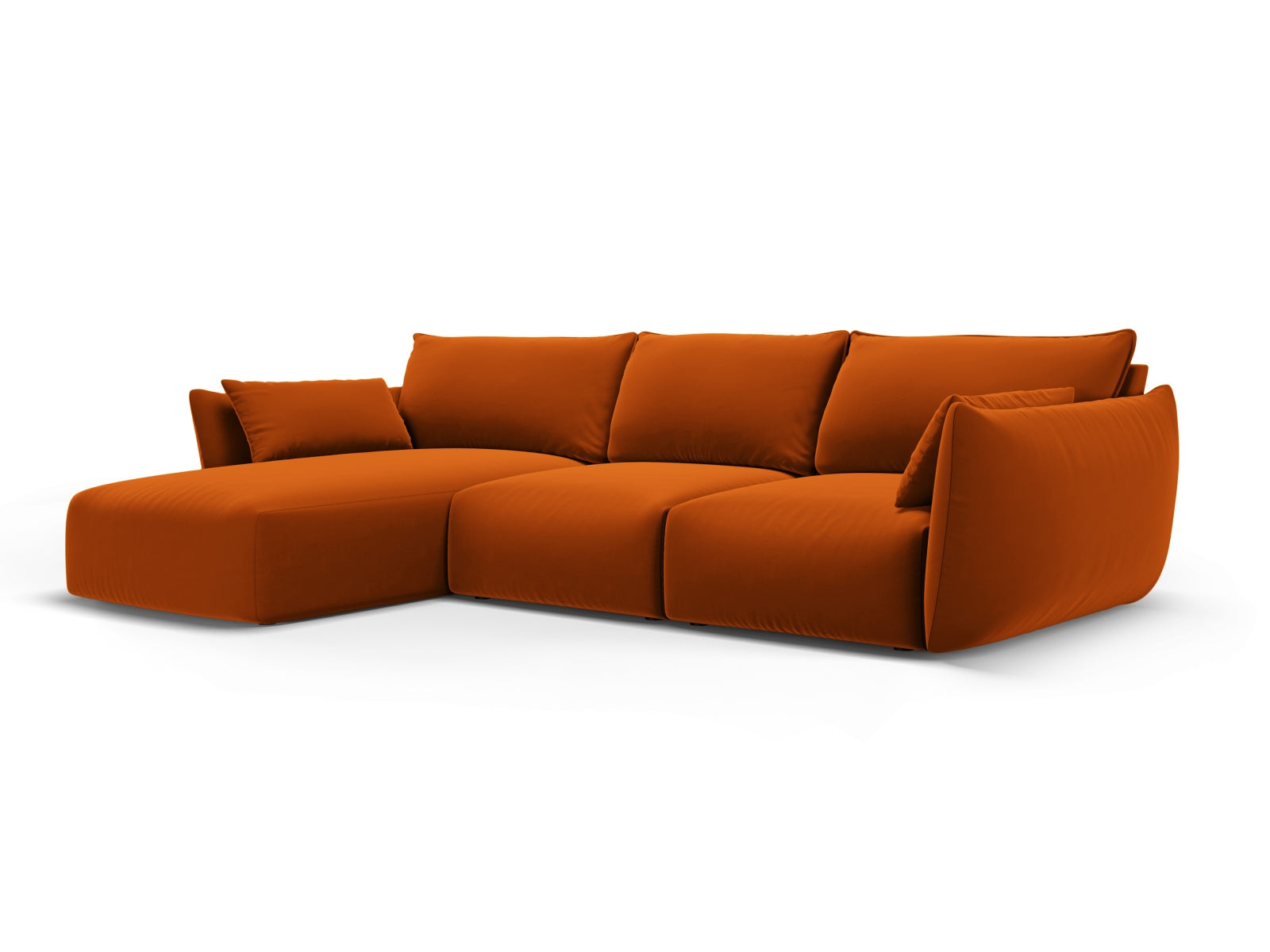 5-Sitzer Ecksofa links Matera in Terracotta-Salvador präsentiert im Onlineshop von KAQTU Design AG. Ecksofa links ist von Cosmopolitan Design