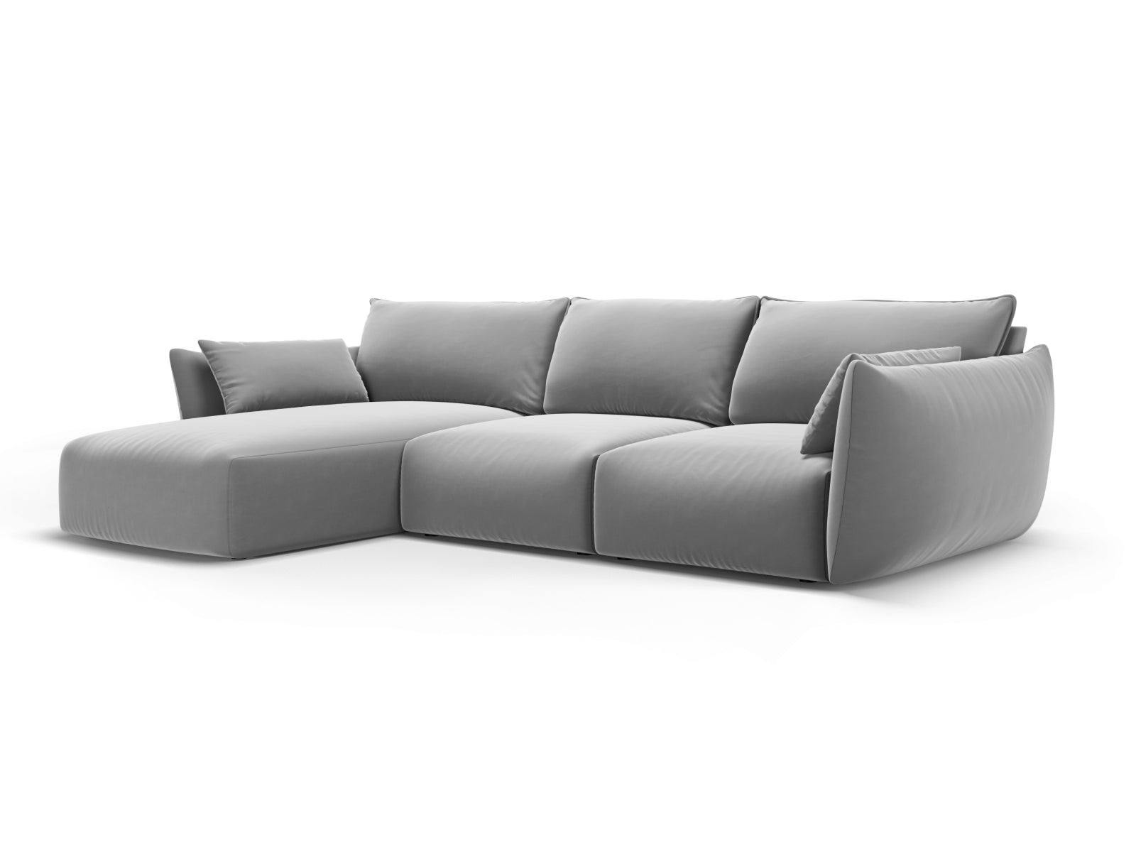 5-Sitzer Ecksofa links Matera in Grey-Salvador präsentiert im Onlineshop von KAQTU Design AG. Ecksofa links ist von Cosmopolitan Design