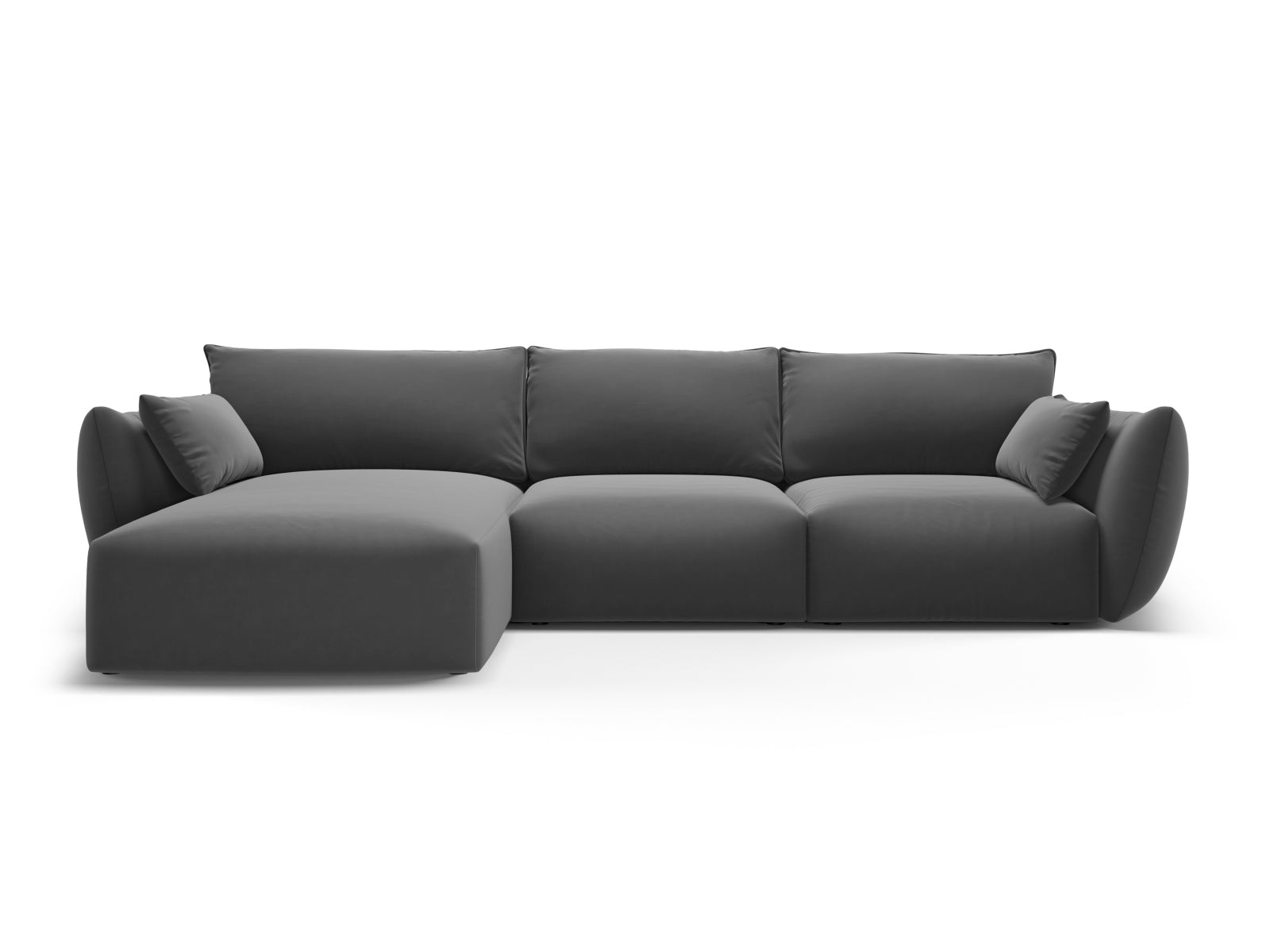 5-Sitzer Ecksofa links Matera in Dark Grey-Salvador präsentiert im Onlineshop von KAQTU Design AG. Ecksofa links ist von Cosmopolitan Design