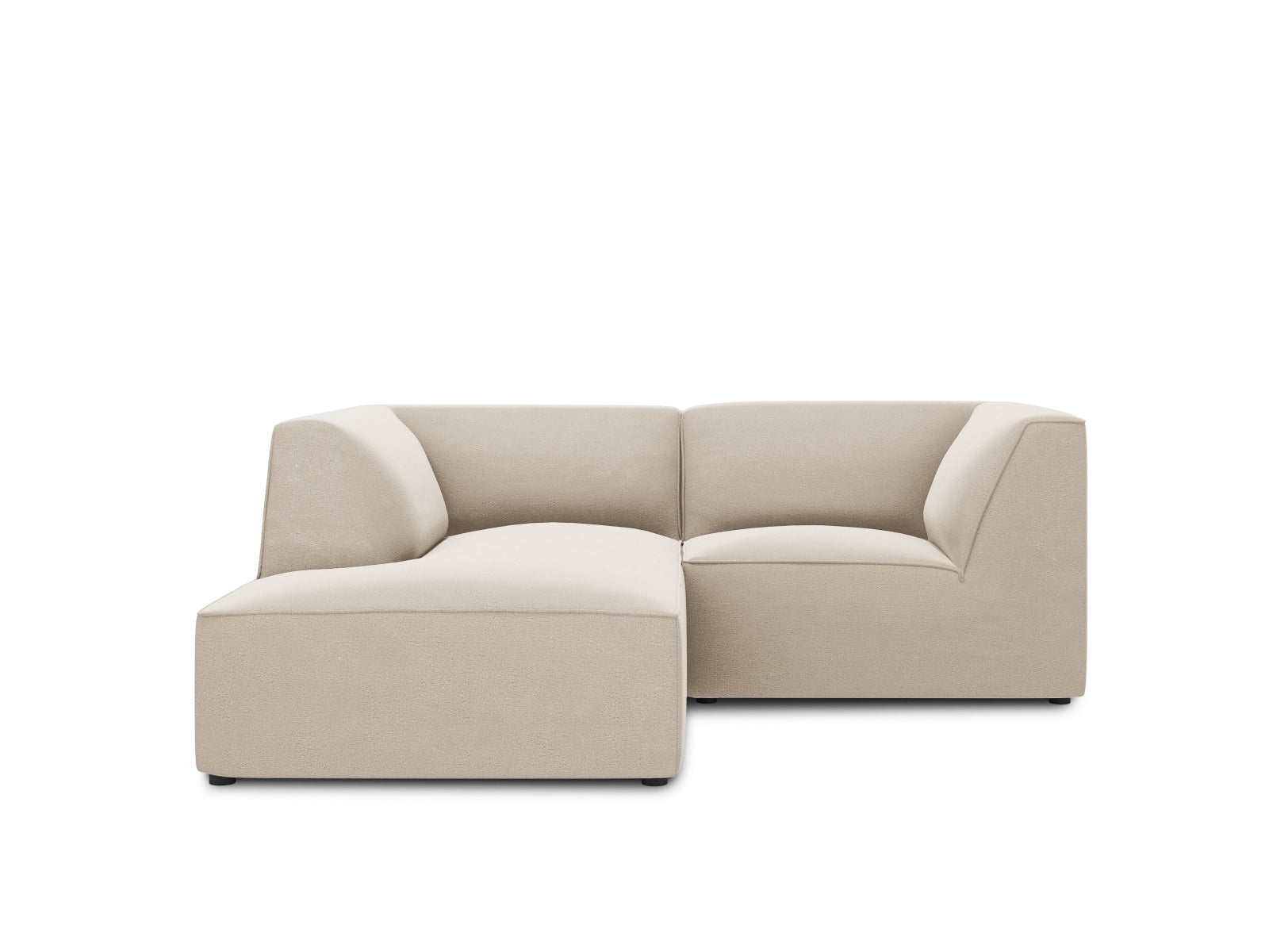 Oslo Velour Modular Ecksofa links 3 Sitzer in Beige präsentiert im Onlineshop von KAQTU Design AG. Ecksofa links ist von Cosmopolitan Design