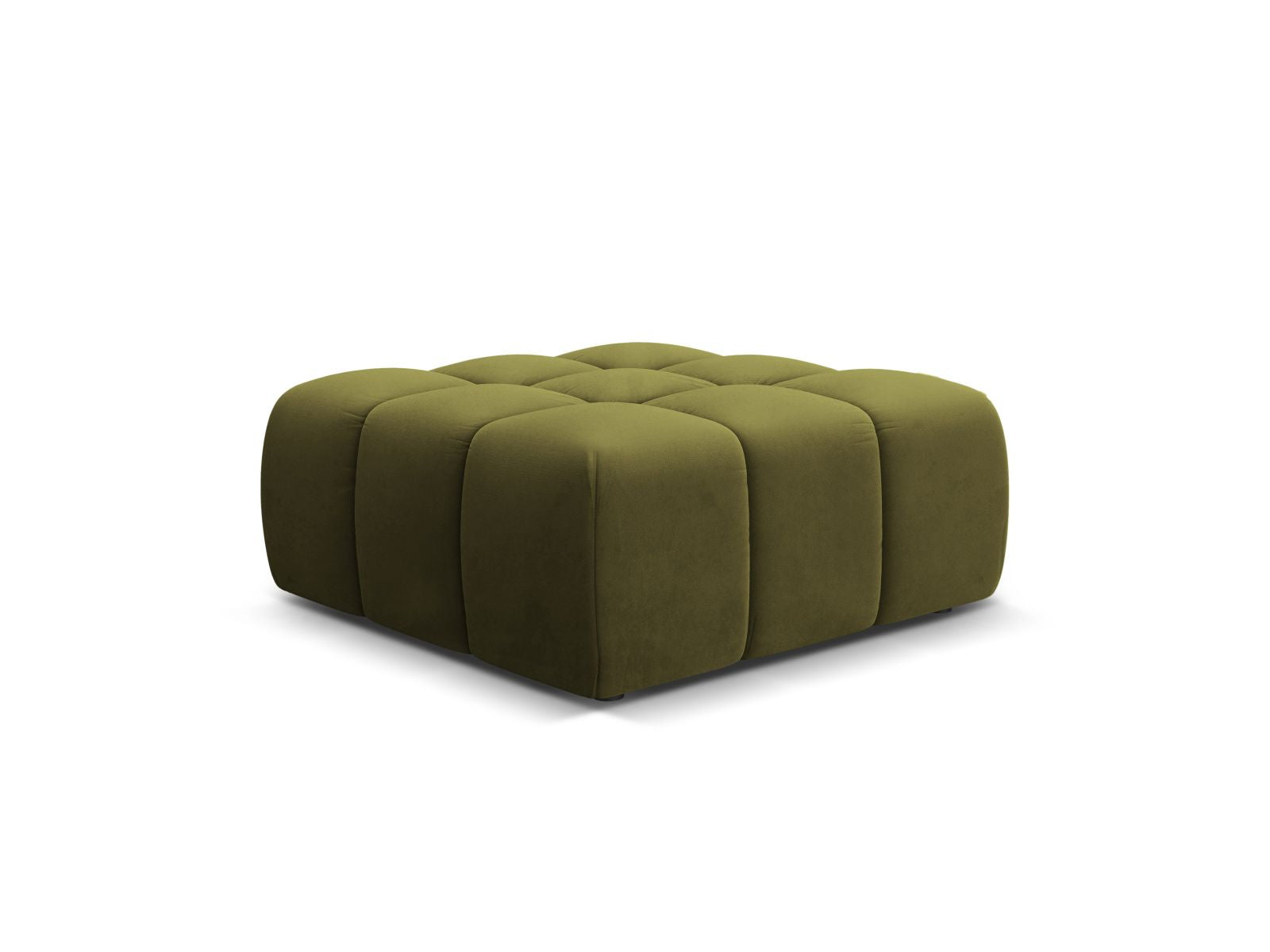 Eleganter 1-Sitzer Pouf Hawaii in sanftem Pistaziengrün aus Magic Velvet, ideal für stilvolle Wohnräume und gemütliche Akzente.