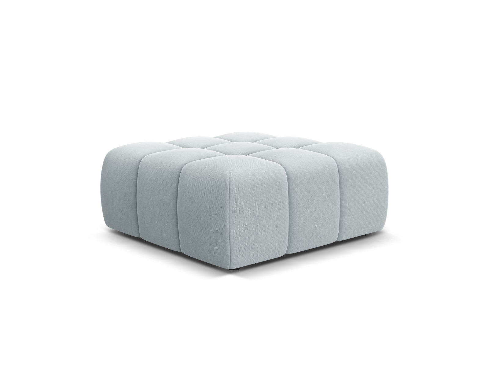 Stylischer 1-Sitzer Pouf Hawaii in sanftem Hellgrau, ideal für moderne Wohnräume. Perfekte Ergänzung für Ihr Zuhause von Cosmopolitan Design.