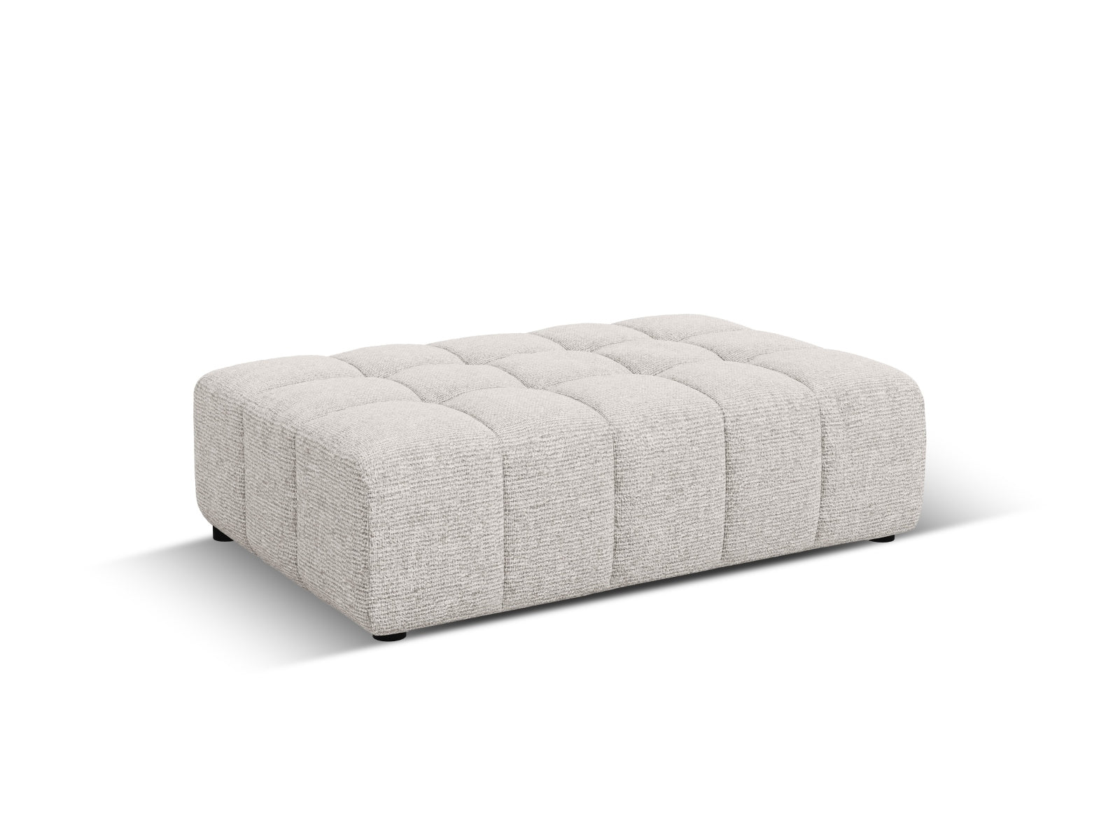 Eleganter Chicago Pouf mit 80 cm Durchmesser in sanftem Grau, perfekt für stilvolle Akzente und komfortable Sitzmöglichkeiten in jedem Raum.