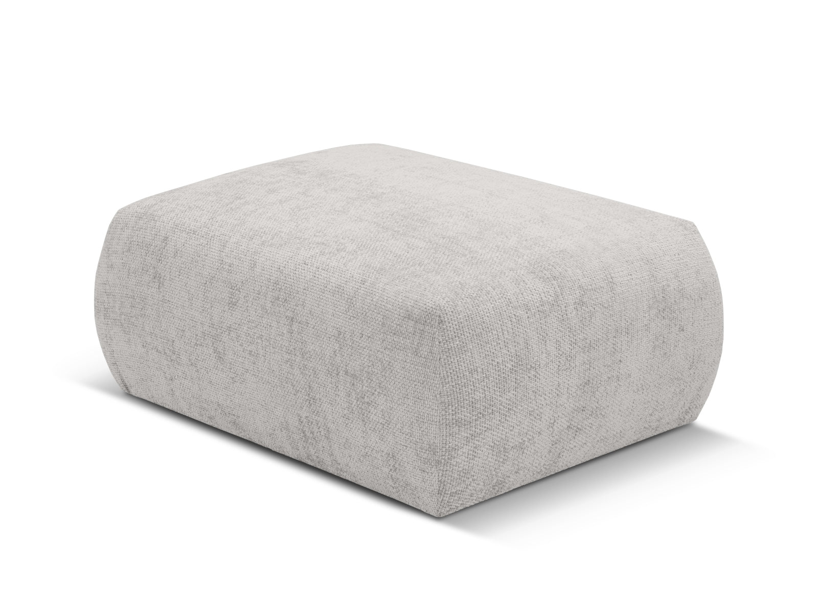 Stylischer 1-Sitzer Pouf Matera in dezentem Grau, ideal für moderne Wohnkonzepte. Hochwertige Materialien und elegantes Design von Cosmopolitan Design.