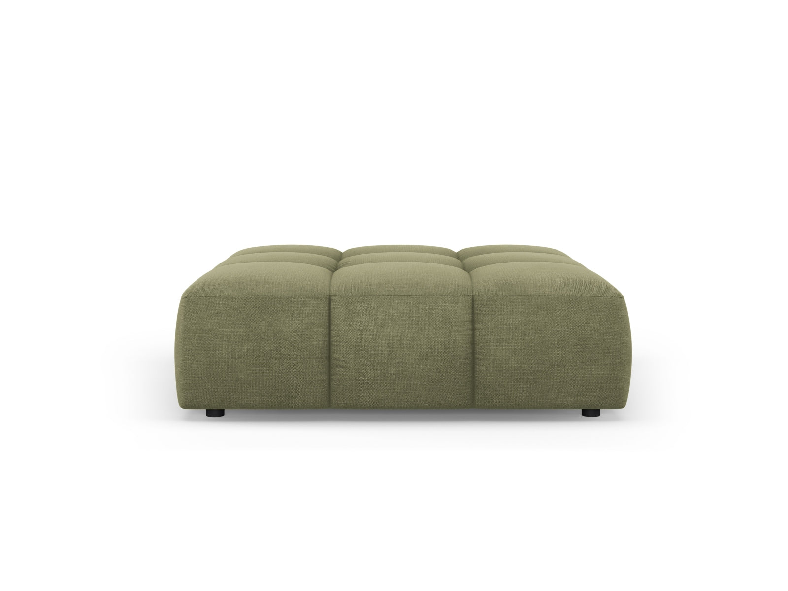 Eleganter 1-Sitzer Pouf Moritz in sanftem Lichtgrün, ideal für stilvolle Wohnräume. Hochwertiges Design von Cosmopolitan Design.