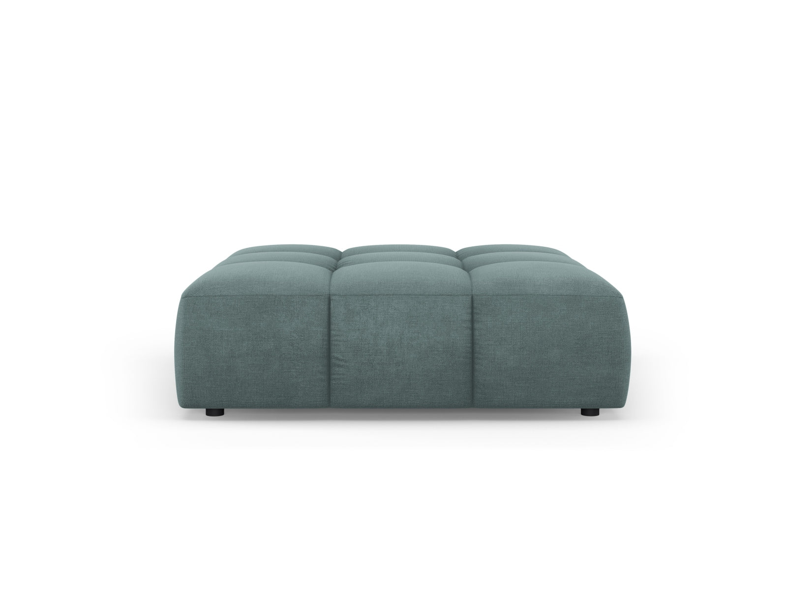 Eleganter 1-Sitzer Pouf Moritz in einem stilvollen Sea Green-Ton, ideal für moderne Wohnräume und gemütliche Akzente.