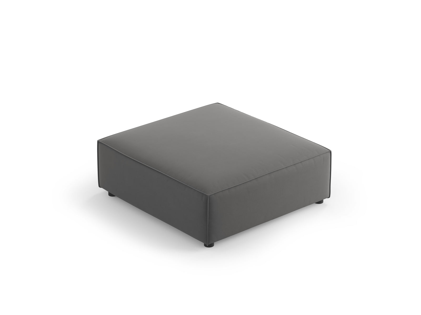 Arendal Velour Pouf 1 Sitz in Warm grey präsentiert im Onlineshop von KAQTU Design AG. Pouf ist von Cosmopolitan Design