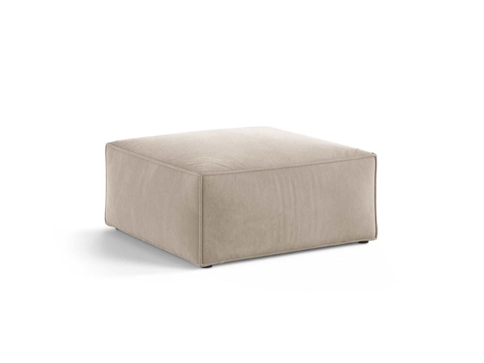 Eleganter 1-Sitzer Pouf Aveiro in sanftem Beige, ideal für stilvolle Wohnräume. Hochwertiges Design von Cosmopolitan Design.