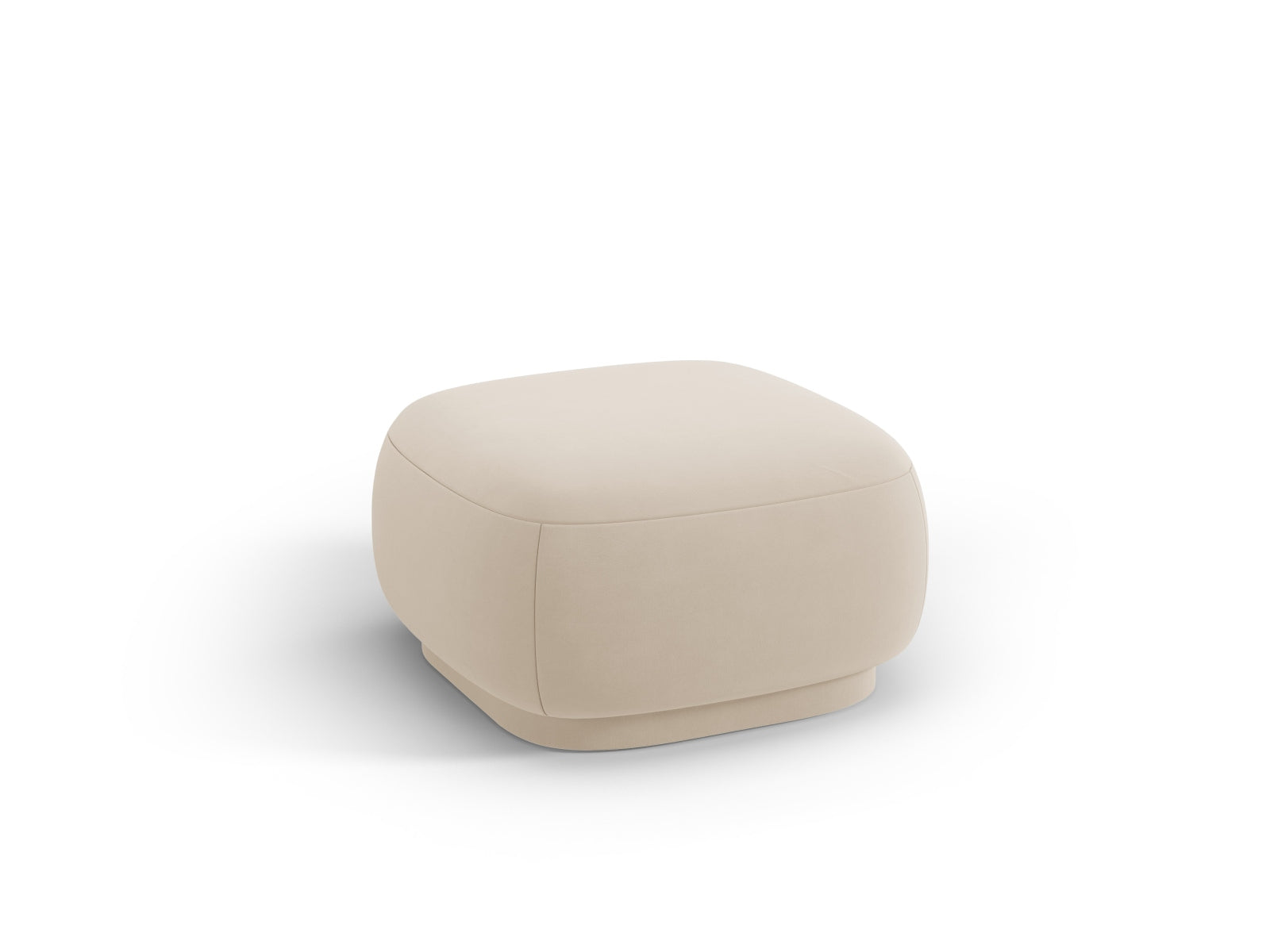 Camden Velour Pouf 1 Sitzer in Beige präsentiert im Onlineshop von KAQTU Design AG. Modulares Sofa ist von Cosmopolitan Design