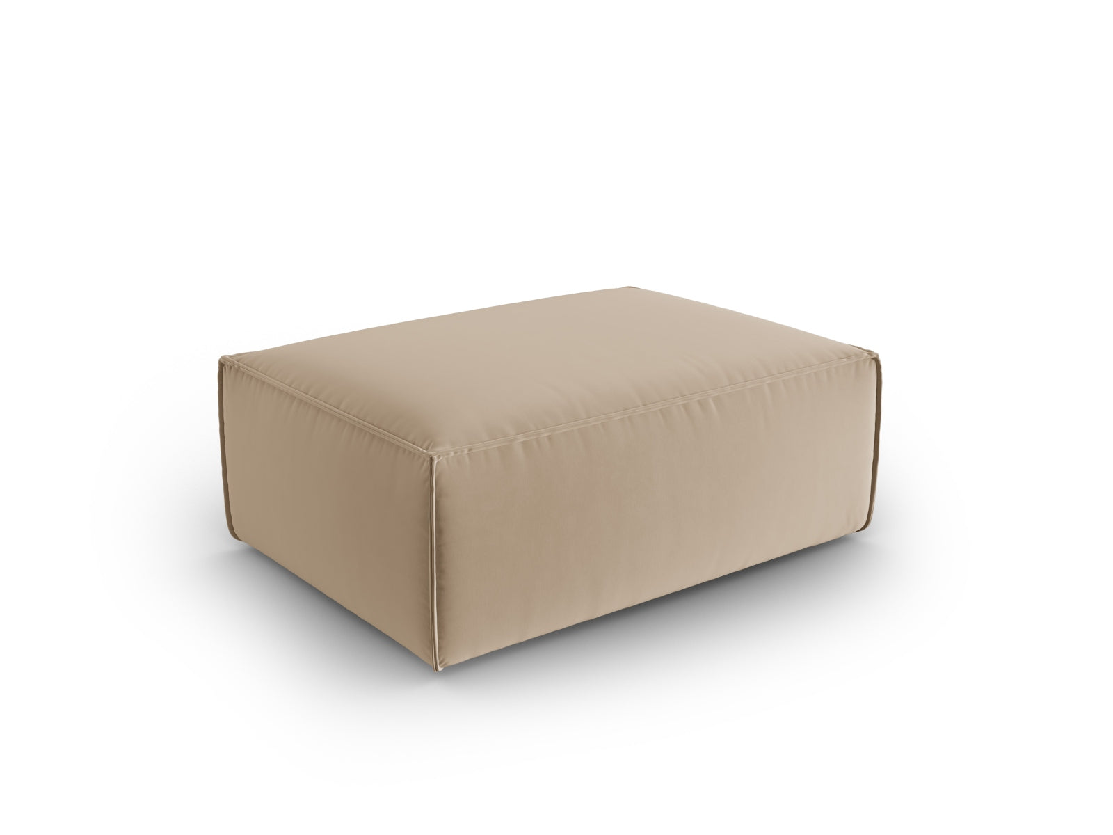 Mackay Velour Pouf 1 Sitzer in Sand präsentiert im Onlineshop von KAQTU Design AG. Modulares Sofa ist von Cosmopolitan Design