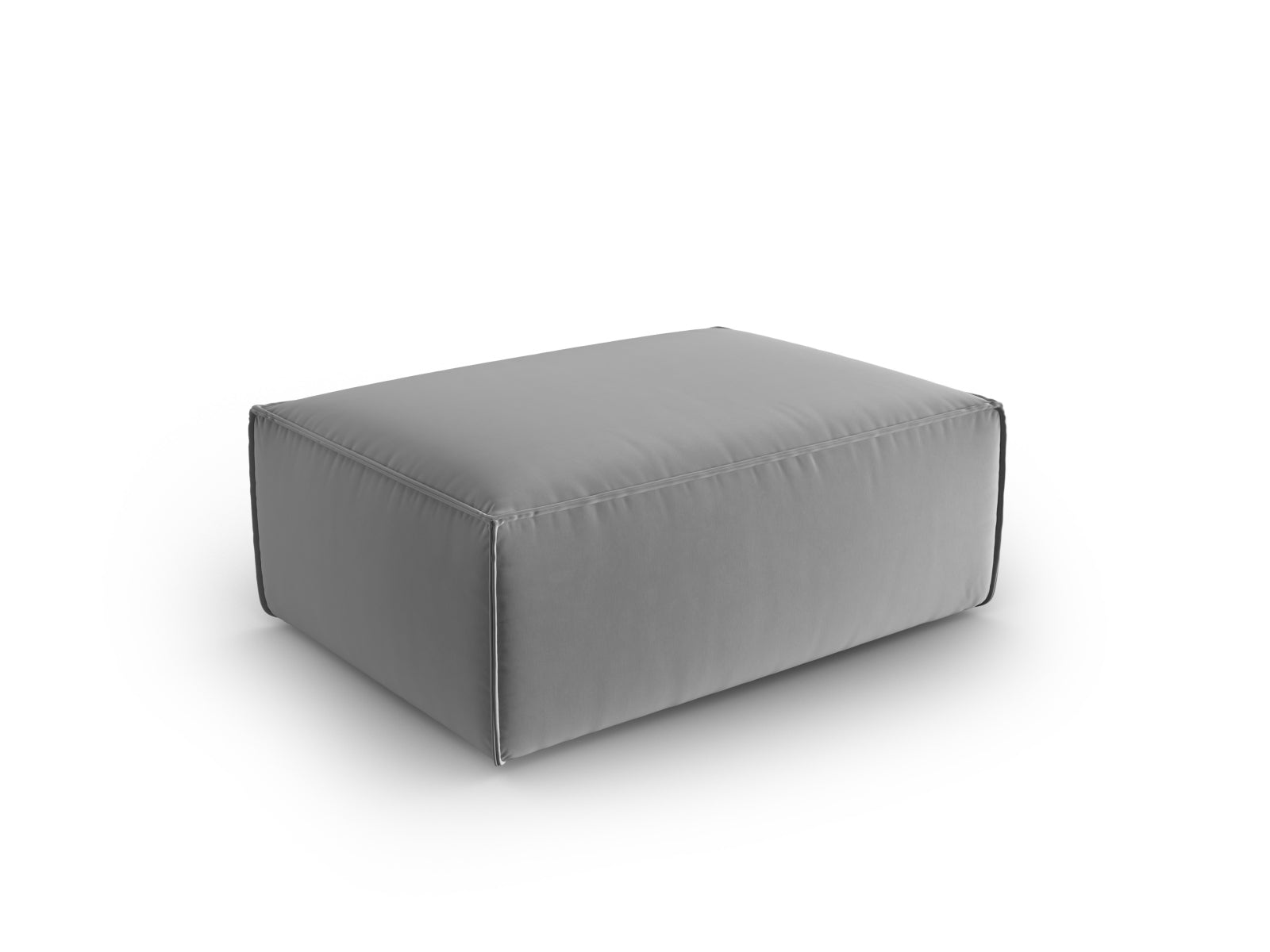 Mackay Velour Pouf 1 Sitzer in Light Grey präsentiert im Onlineshop von KAQTU Design AG. Modulares Sofa ist von Cosmopolitan Design