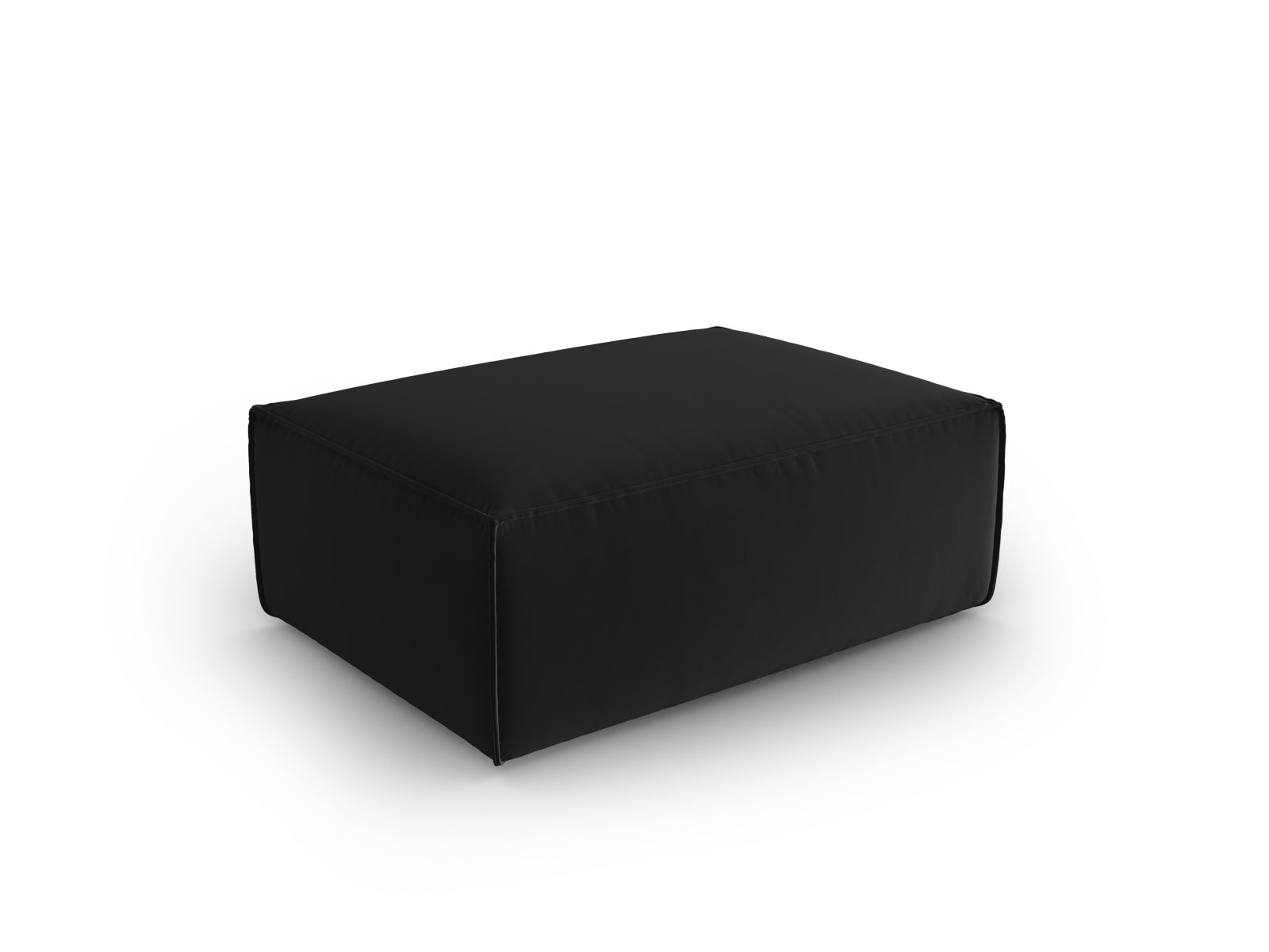 Mackay Velour Pouf 1 Sitzer in Black präsentiert im Onlineshop von KAQTU Design AG. Modulares Sofa ist von Cosmopolitan Design