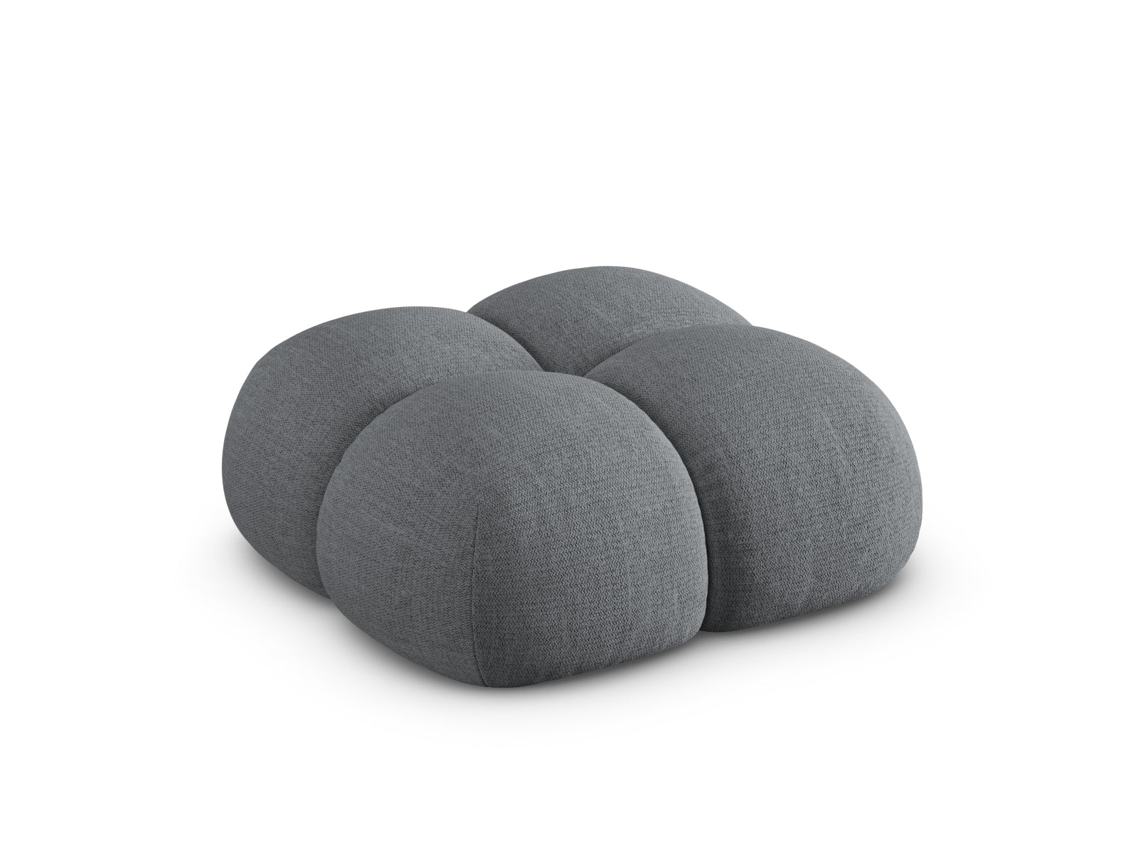 Moderner Loretto Pouf in ansprechendem Grauton, 90 cm Durchmesser, perfekt für entspannte Momente und stilvolle Akzente im Wohnbereich.