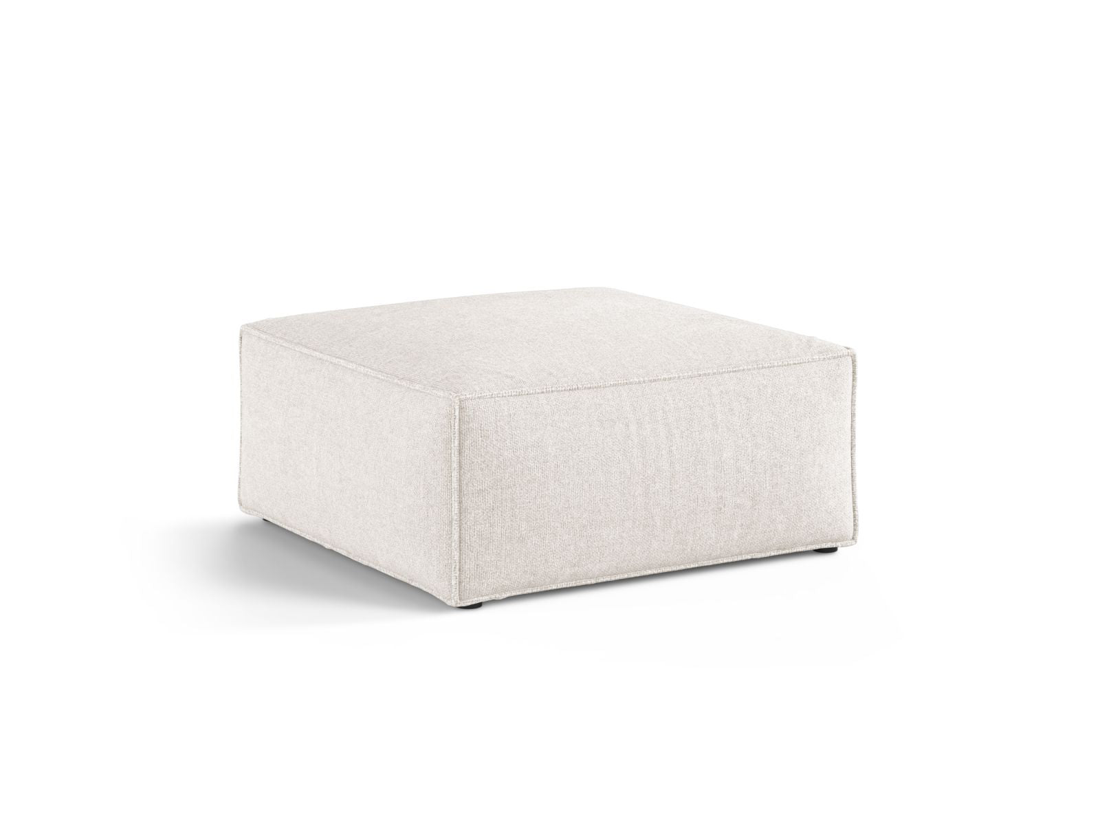 Eleganter 1-Sitzer Pouf Aveiro in sanftem Beige, ideal für stilvolle Wohnräume. Hochwertiges Design von Cosmopolitan Design.