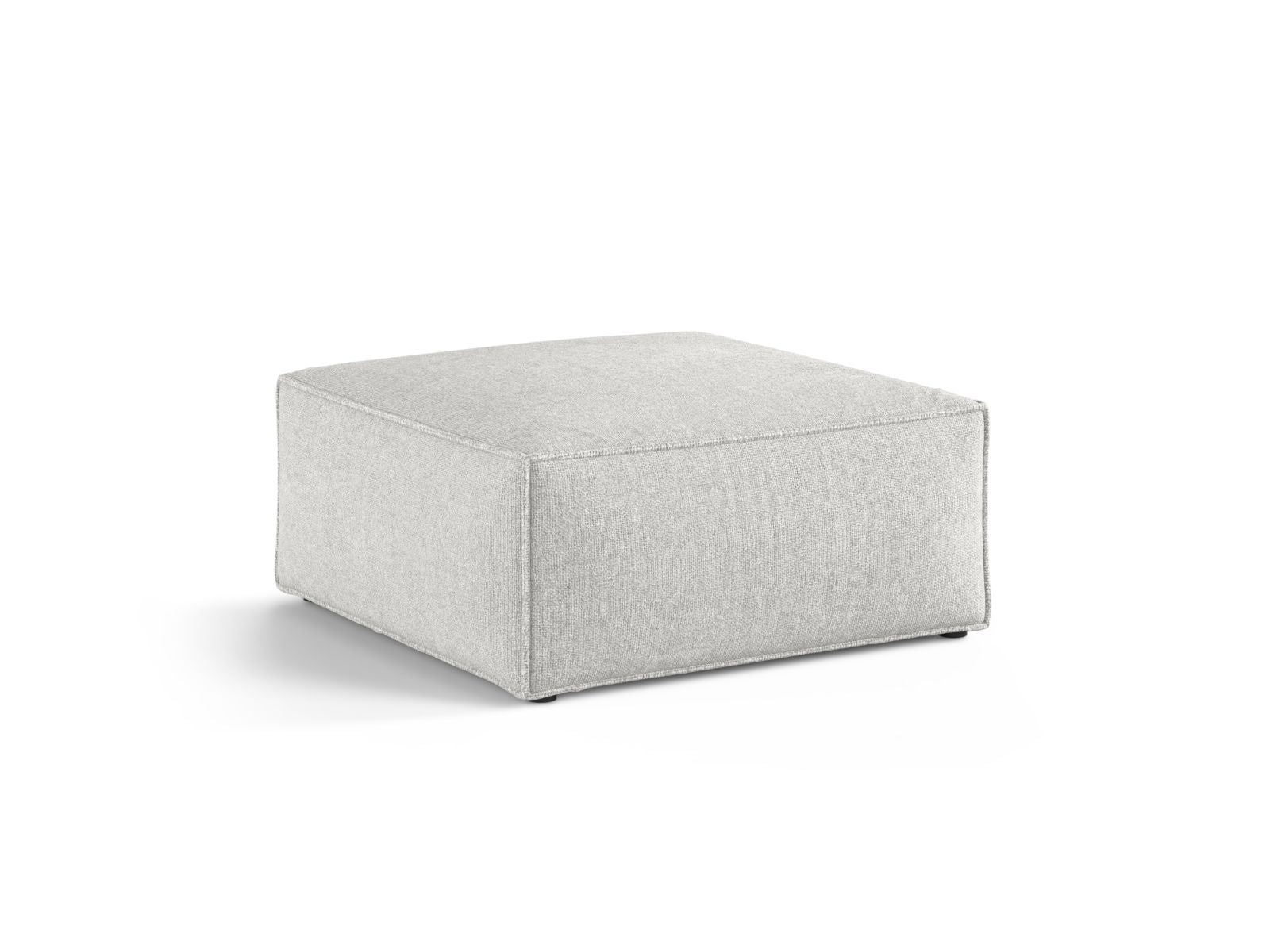 Eleganter 1-Sitzer Pouf Aveiro in stilvollem Silver-Eden, ideal für moderne Wohnräume und gemütliche Akzente.