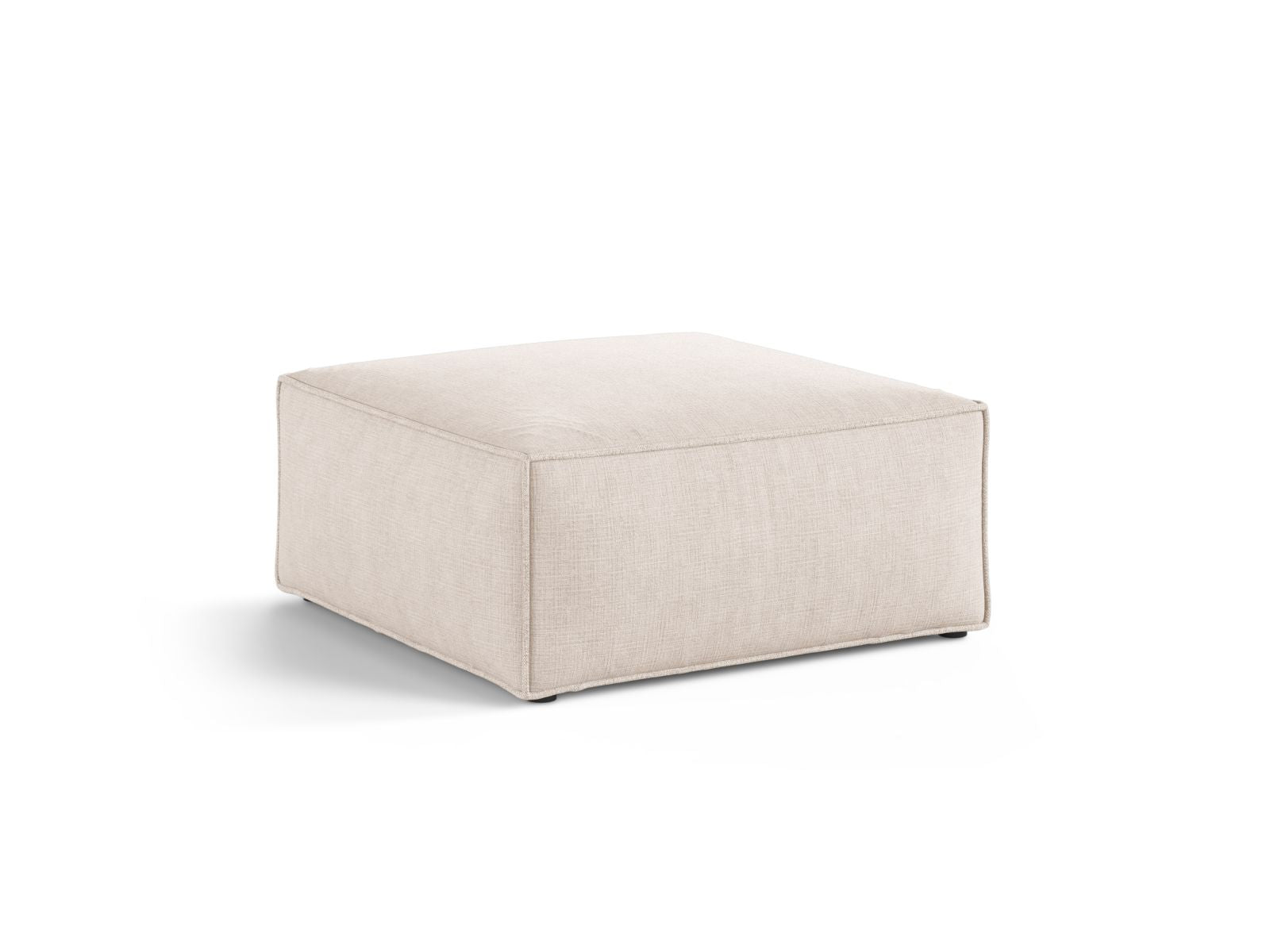 Beige 1-Sitzer Pouf Aveiro von Cosmopolitan Design, stilvoll und modern, ideal für jedes Wohnambiente, jetzt bei KAQTU Design AG erhältlich.