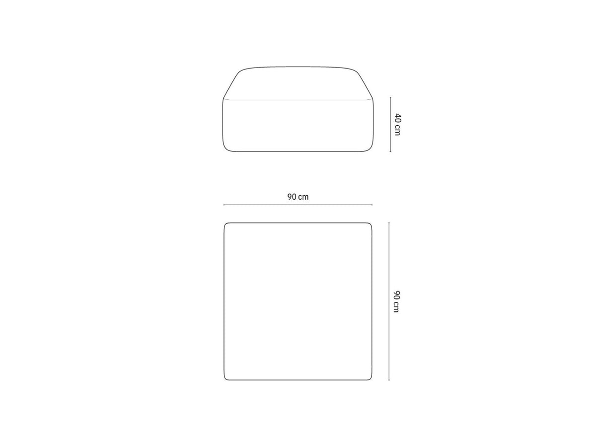 1-Sitzer Pouf Campi in Cappuccino-Lincoln D präsentiert im Onlineshop von KAQTU Design AG. Pouf ist von Cosmopolitan Design