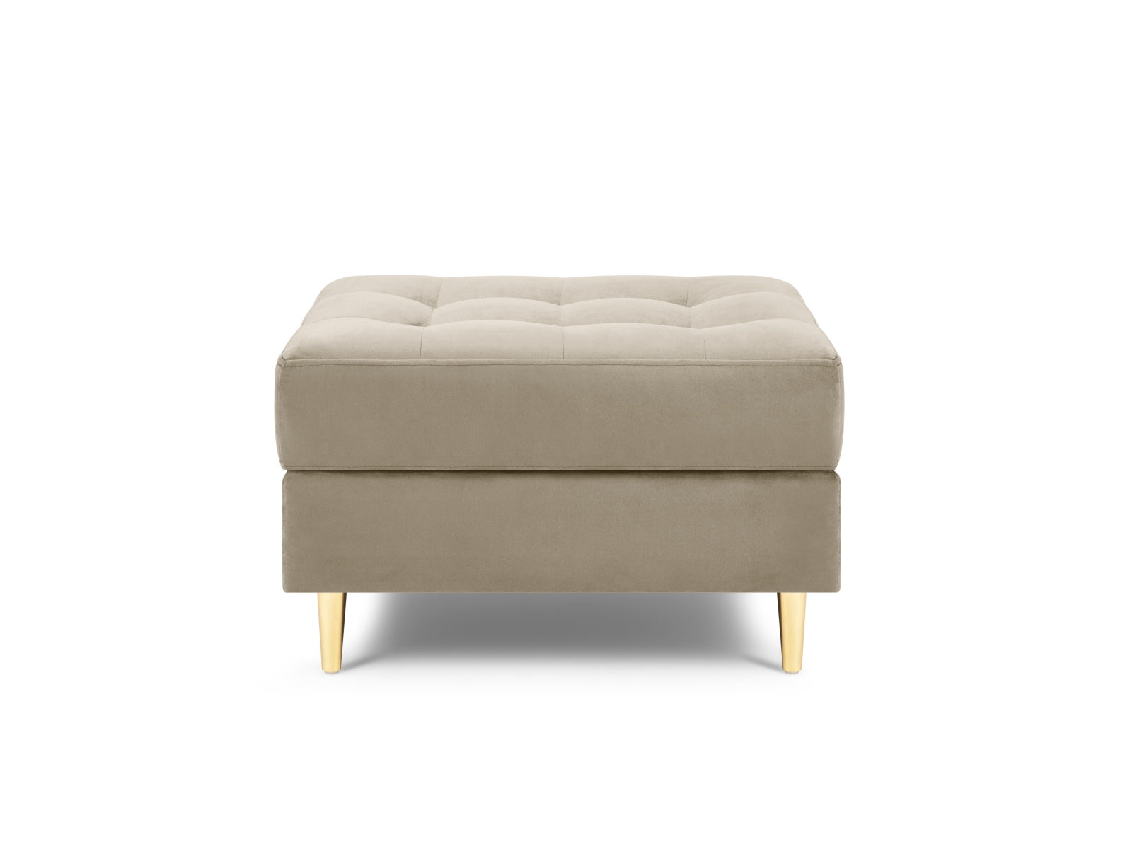 Eleganter 1-Sitzer Pouf Aspen in dunkelbeige, ideal für stilvolle Wohnräume. Hochwertiges Design von Cosmopolitan Design.