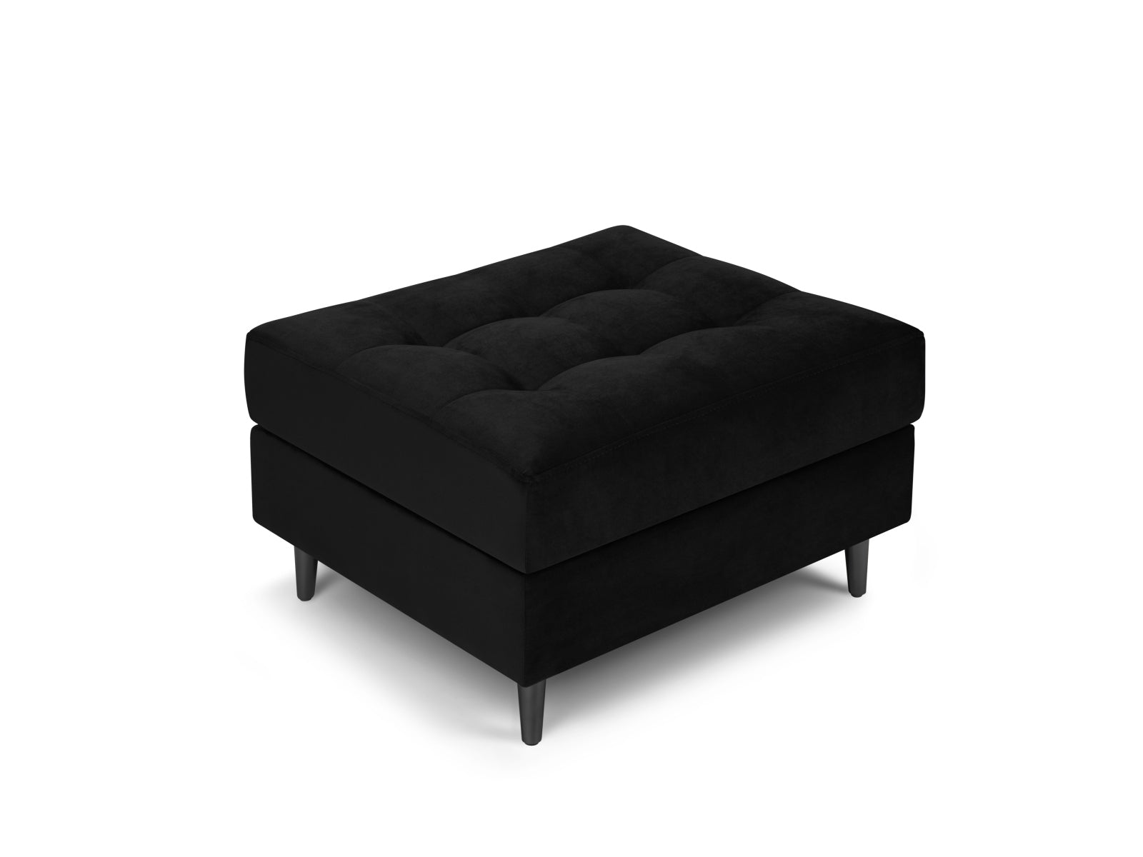 1-Sitzer Pouf Aspen in Black-Salvador präsentiert im Onlineshop von KAQTU Design AG. Pouf ist von Cosmopolitan Design