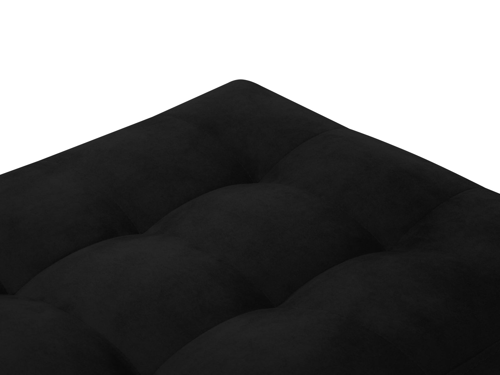 Stylischer 1-Sitzer Pouf Aspen in edlem Schwarz, perfekt für zeitgemäße Inneneinrichtungen. Hochwertige Verarbeitung von Cosmopolitan Design.