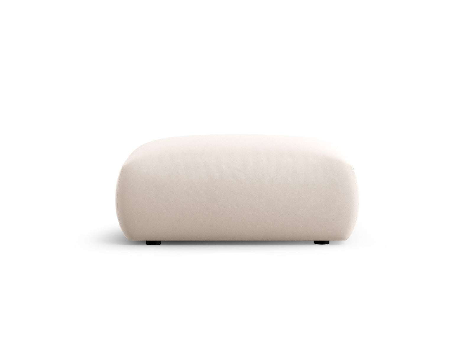 Eleganter 1-Sitzer Pouf Matera in sanften Beigetönen, ideal für stilvolle Wohnräume, präsentiert von Cosmopolitan Design.