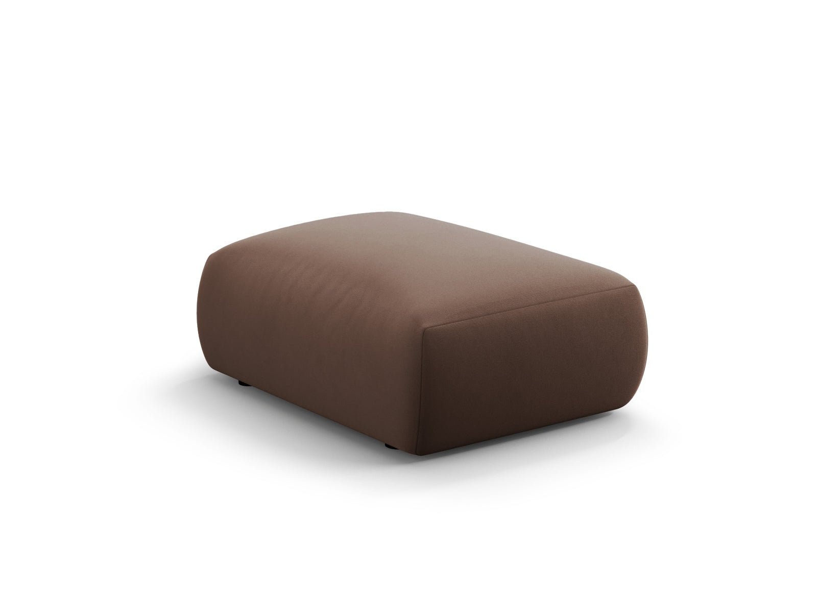 Eleganter 1-Sitzer Pouf Matera in warmen Erdtönen, ideal für entspannte Sitzgelegenheiten und geschmackvolle Wohnraumgestaltung.