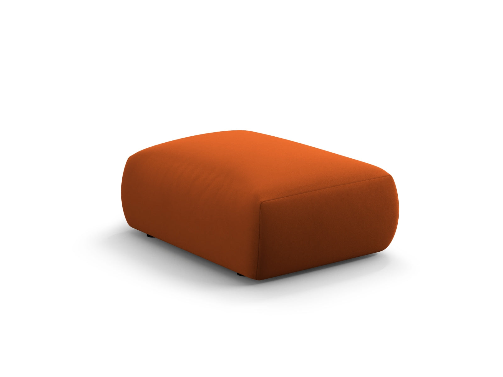 Eleganter 1-Sitzer Pouf Matera in warmem Terracotta, ideal für stilvolle Akzente und entspannte Momente in jedem Raum.
