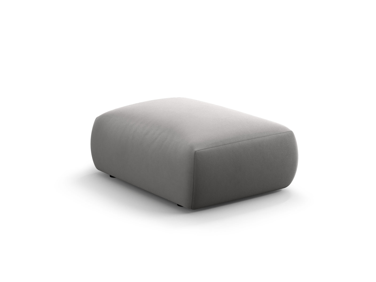 Moderner 1-Sitzer Pouf Matera in edlem Grau, ideal für gemütliche Sitzgelegenheiten und stilvolle Einrichtungselemente in Ihrem Zuhause.