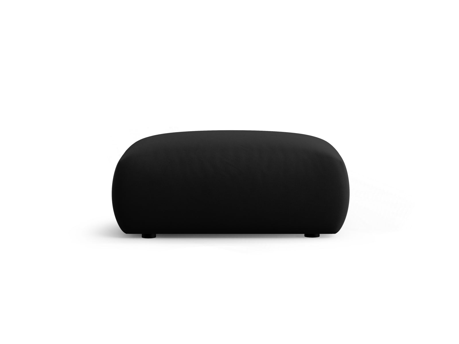 Eleganter 1-Sitzer Pouf Matera in stilvollem Schwarz, ideal für moderne Wohnräume. Hochwertiges Design von Cosmopolitan Design.