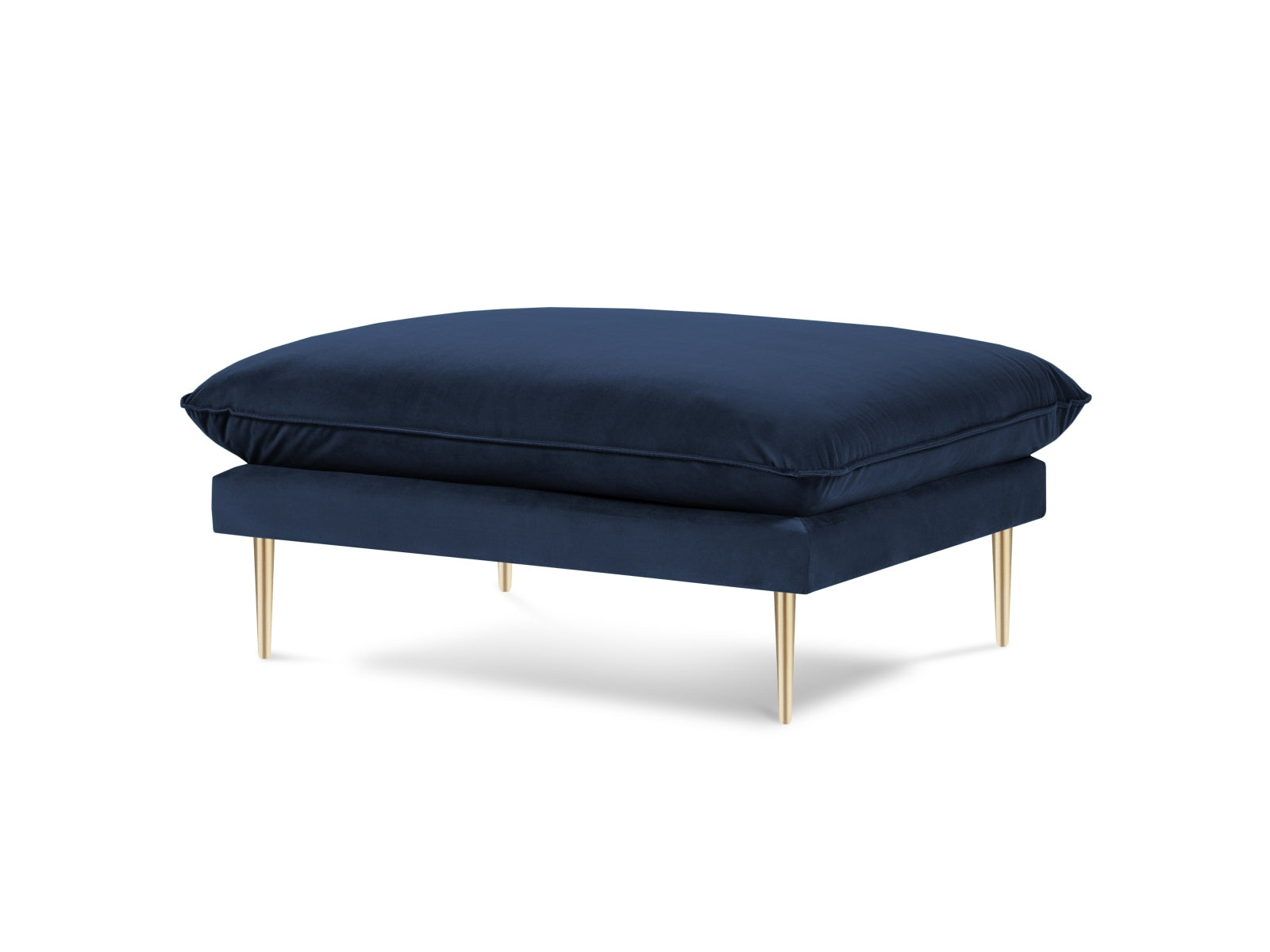 Vienna Velour Pouf 1 Sitz 80cm in Royal Blue/Gold präsentiert im Onlineshop von KAQTU Design AG. Pouf ist von Cosmopolitan Design