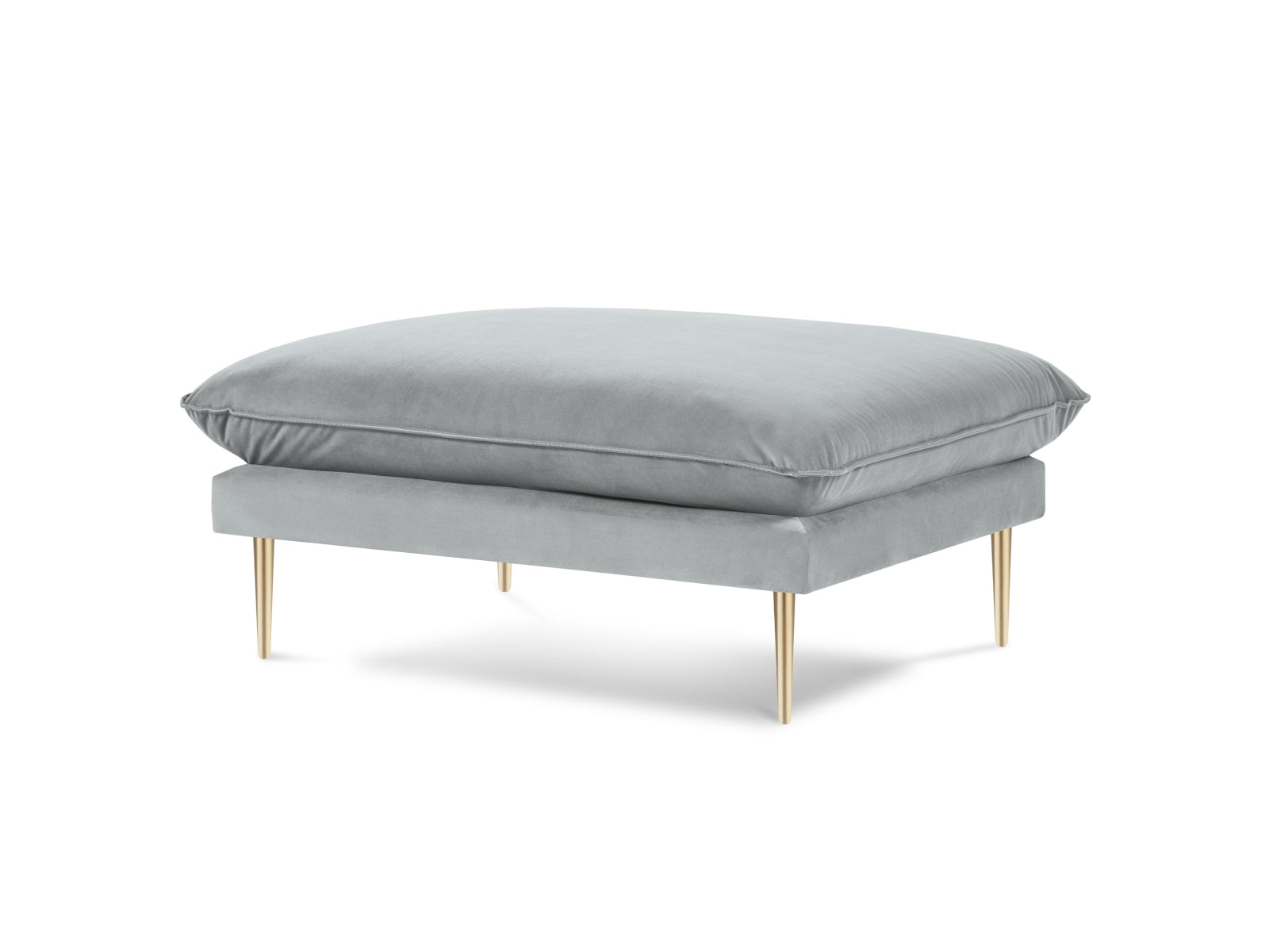 Vienna Velour Pouf 1 Sitz 80cm in Light Grey/Gold präsentiert im Onlineshop von KAQTU Design AG. Pouf ist von Cosmopolitan Design