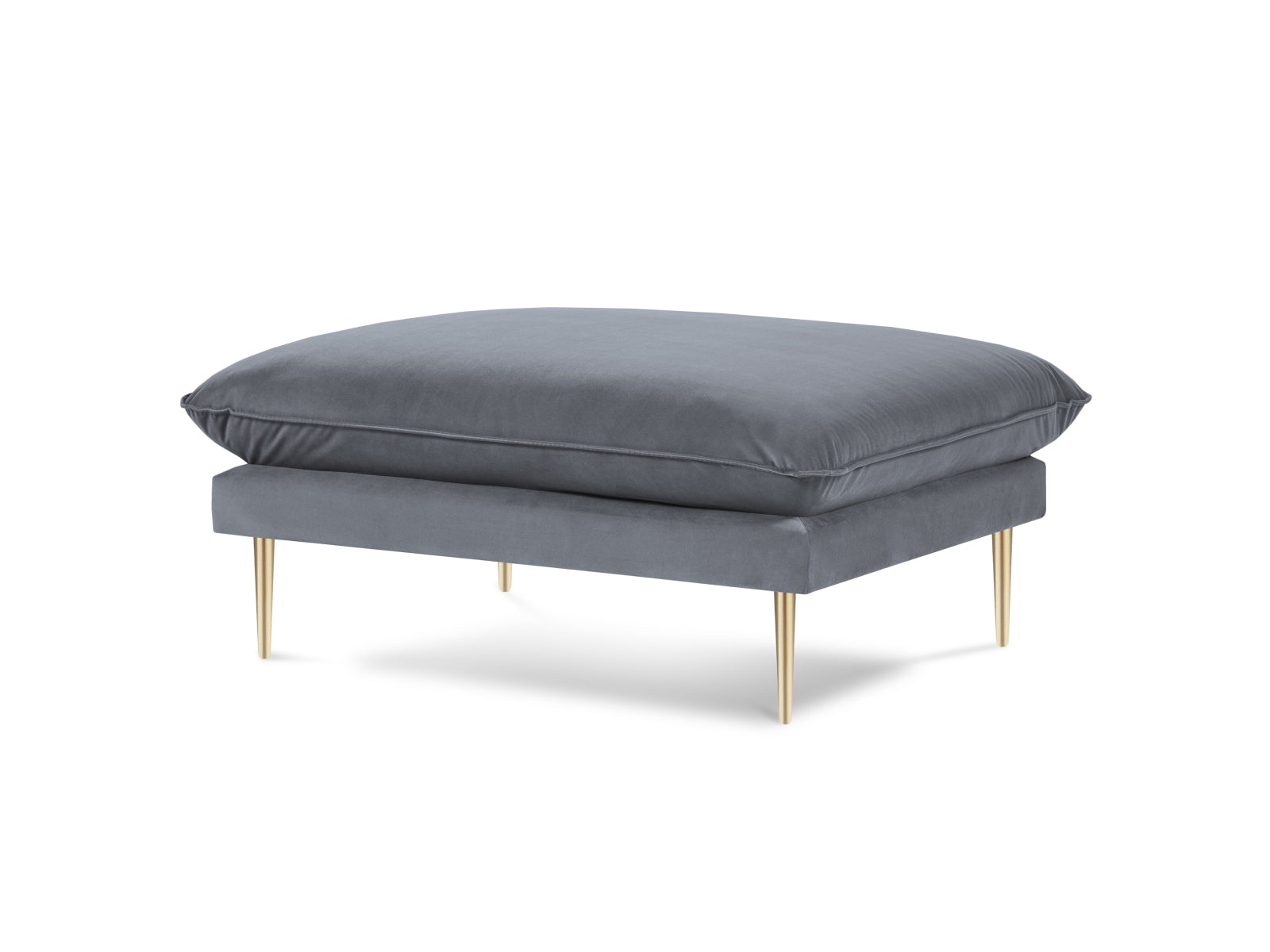 Vienna Velour Pouf 1 Sitz 80cm in Blue Grey/Gold präsentiert im Onlineshop von KAQTU Design AG. Pouf ist von Cosmopolitan Design