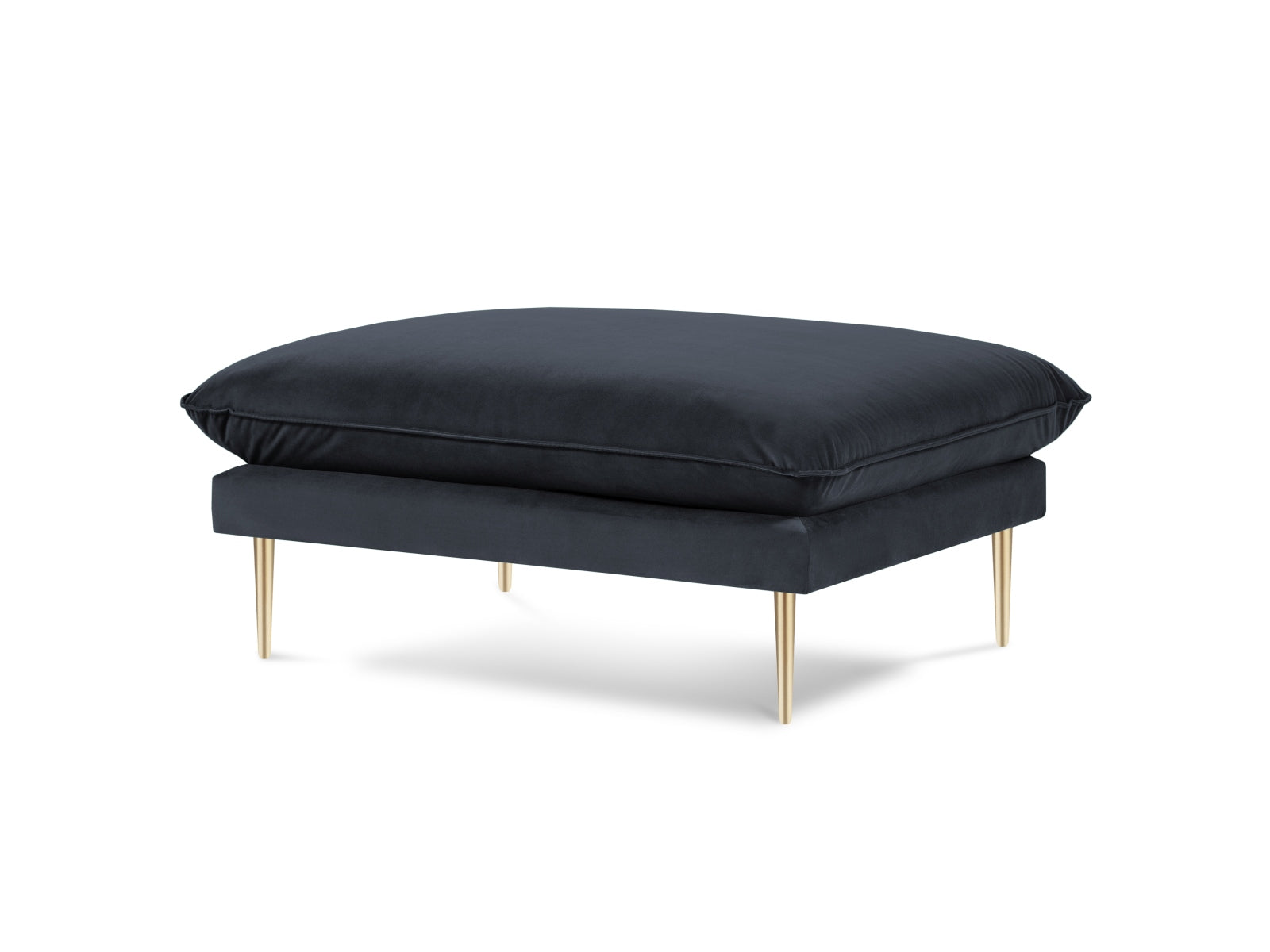 Vienna Velour Pouf 1 Sitz 80cm in Dark Blue/Gold präsentiert im Onlineshop von KAQTU Design AG. Pouf ist von Cosmopolitan Design