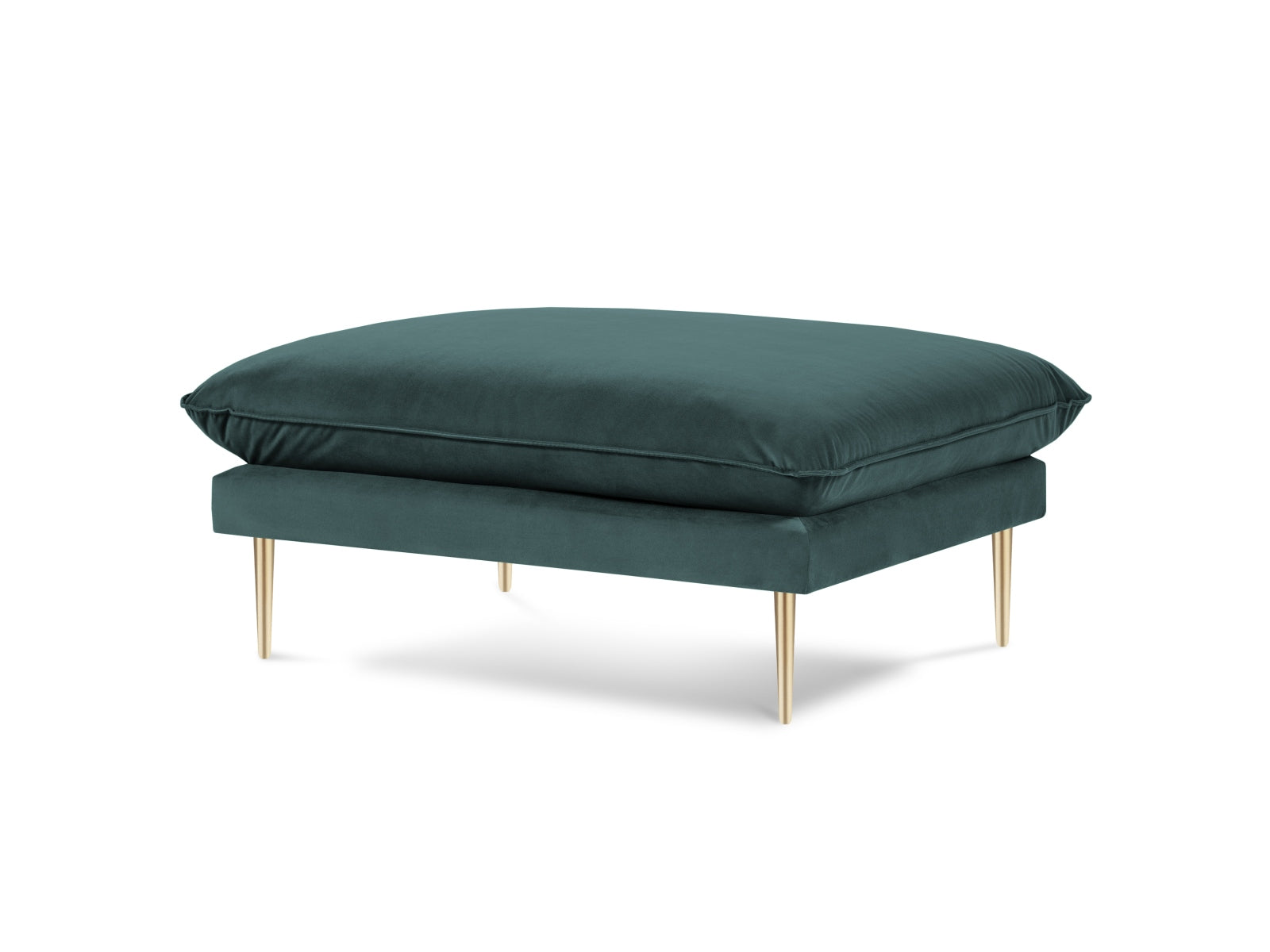 Vienna Velour Pouf 1 Sitz 80cm in Petrol/Gold präsentiert im Onlineshop von KAQTU Design AG. Pouf ist von Cosmopolitan Design