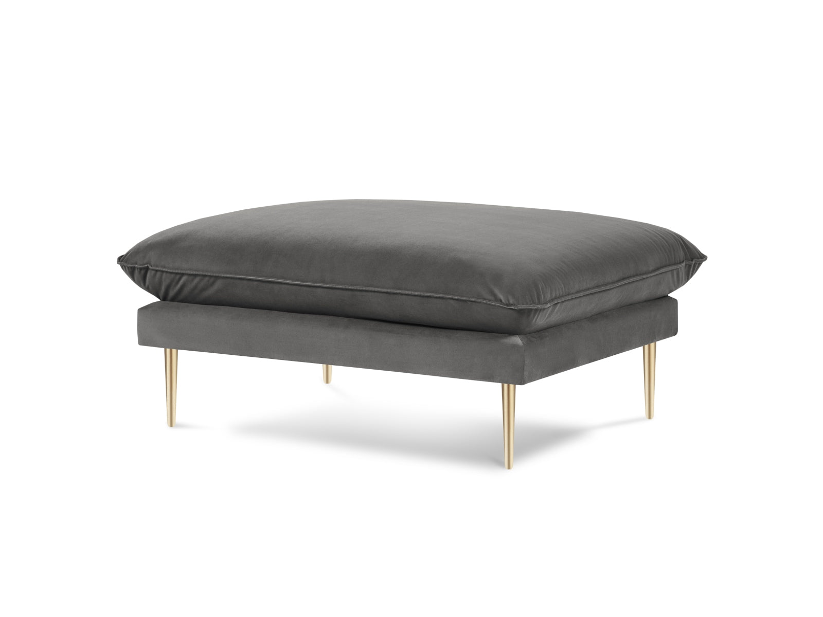 Vienna Velour Pouf 1 Sitz 80cm in Grey/Gold präsentiert im Onlineshop von KAQTU Design AG. Pouf ist von Cosmopolitan Design