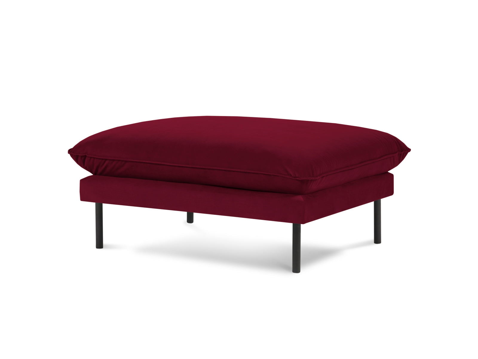 Vienna Velour Pouf 1 Sitz 80cm in Red/Schwarz präsentiert im Onlineshop von KAQTU Design AG. Pouf ist von Cosmopolitan Design