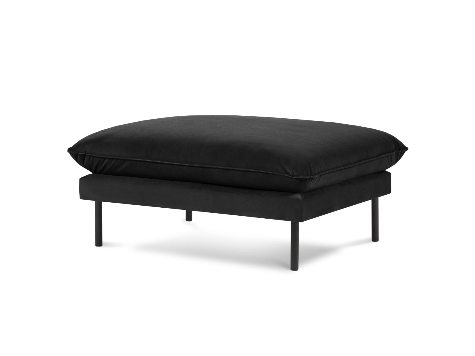 Vienna Velour Pouf 1 Sitz 80cm in Black/Schwarz präsentiert im Onlineshop von KAQTU Design AG. Pouf ist von Cosmopolitan Design