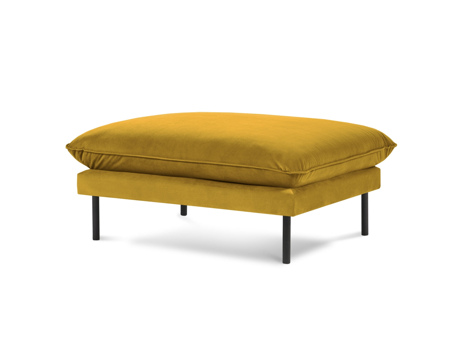 Vienna Velour Pouf 1 Sitz 80cm in Yellow/Schwarz präsentiert im Onlineshop von KAQTU Design AG. Pouf ist von Cosmopolitan Design