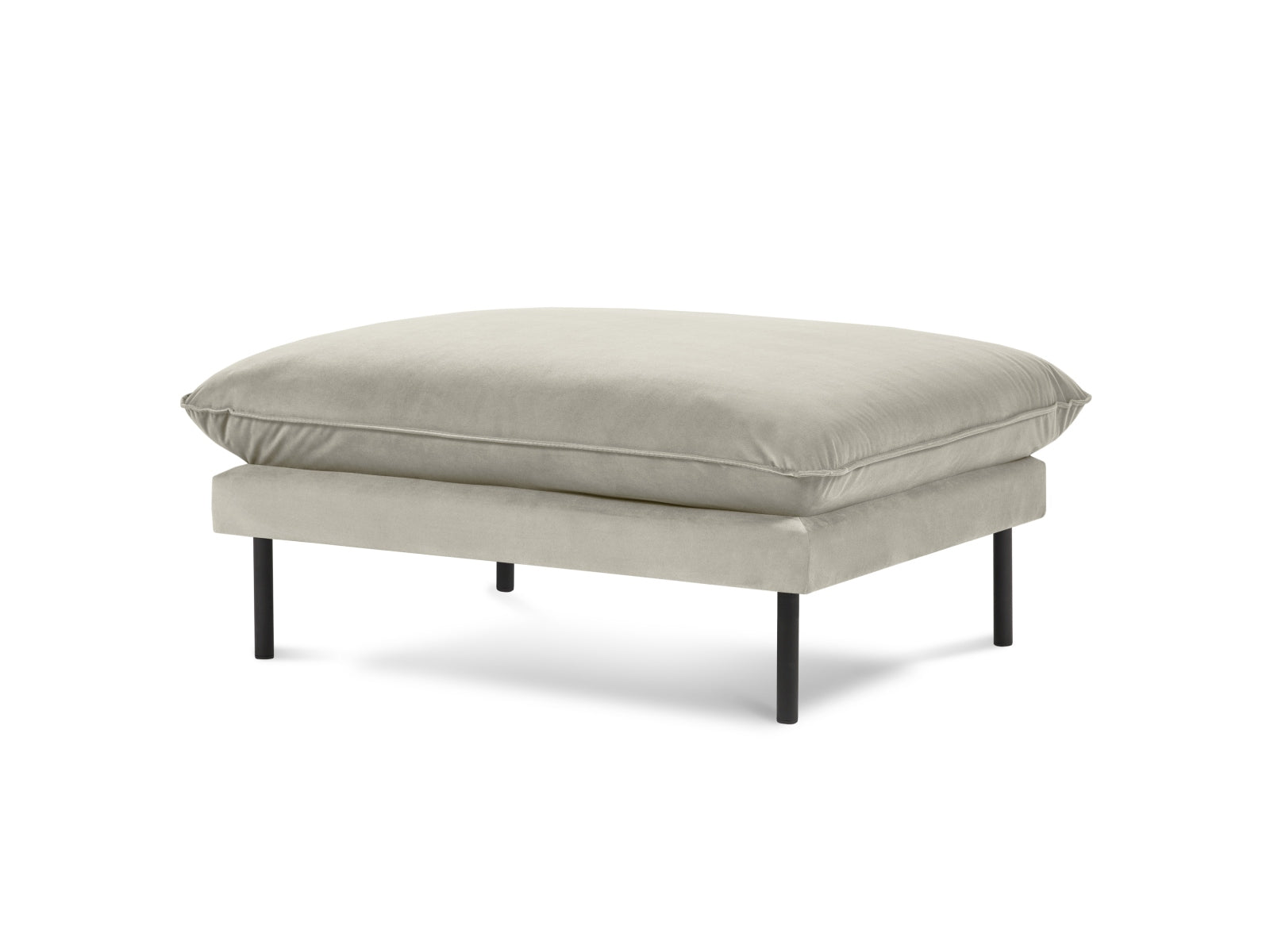 Vienna Velour Pouf 1 Sitz 80cm in Beige/Schwarz präsentiert im Onlineshop von KAQTU Design AG. Pouf ist von Cosmopolitan Design