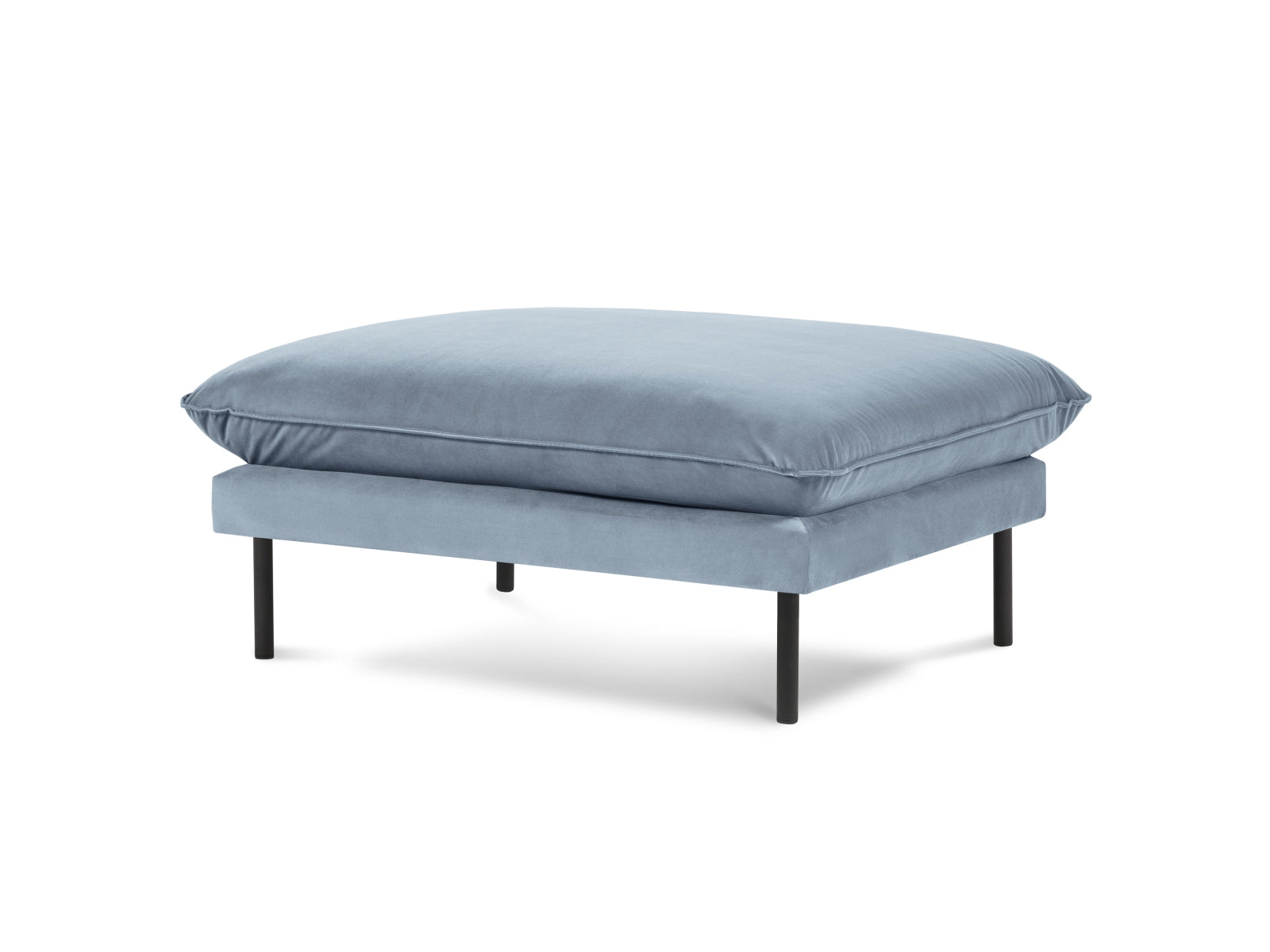 Vienna Velour Pouf 1 Sitz 80cm in Blue/Schwarz präsentiert im Onlineshop von KAQTU Design AG. Pouf ist von Cosmopolitan Design