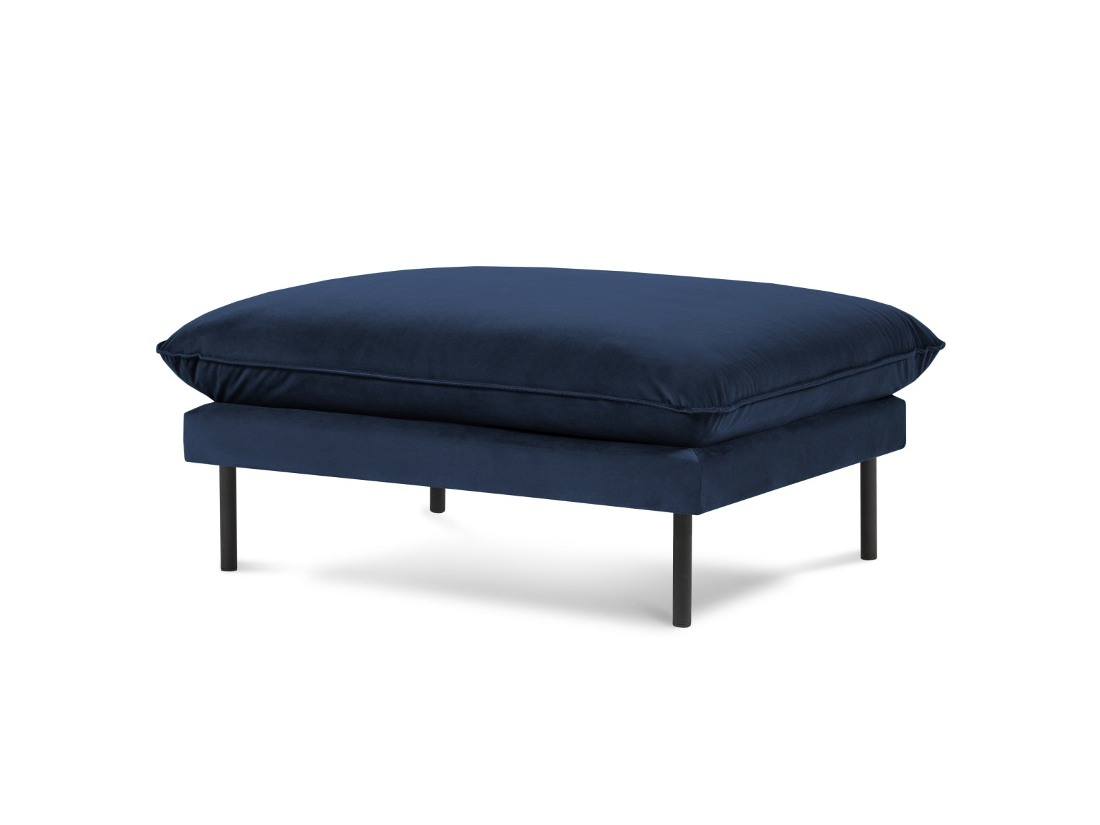 Vienna Velour Pouf 1 Sitz 80cm in Royal Blue/Schwarz präsentiert im Onlineshop von KAQTU Design AG. Pouf ist von Cosmopolitan Design