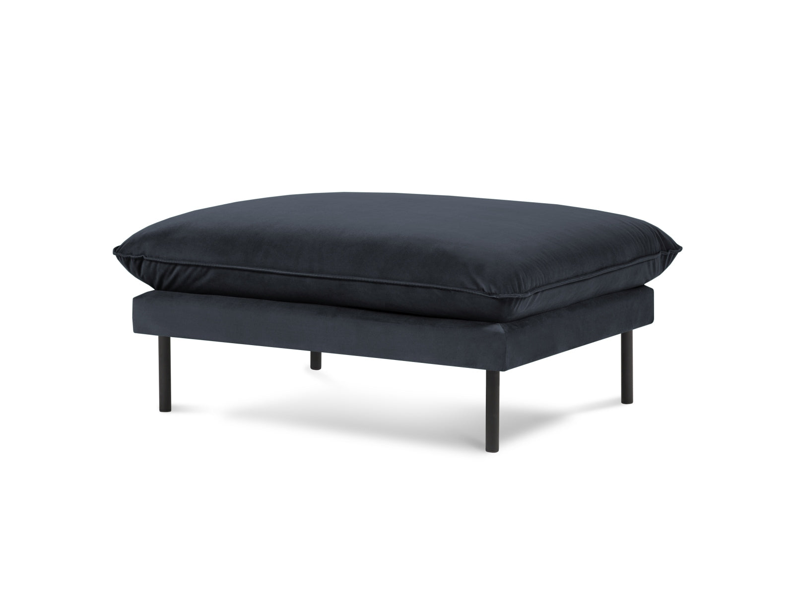 Vienna Velour Pouf 1 Sitz 80cm in Dark Blue/Schwarz präsentiert im Onlineshop von KAQTU Design AG. Pouf ist von Cosmopolitan Design