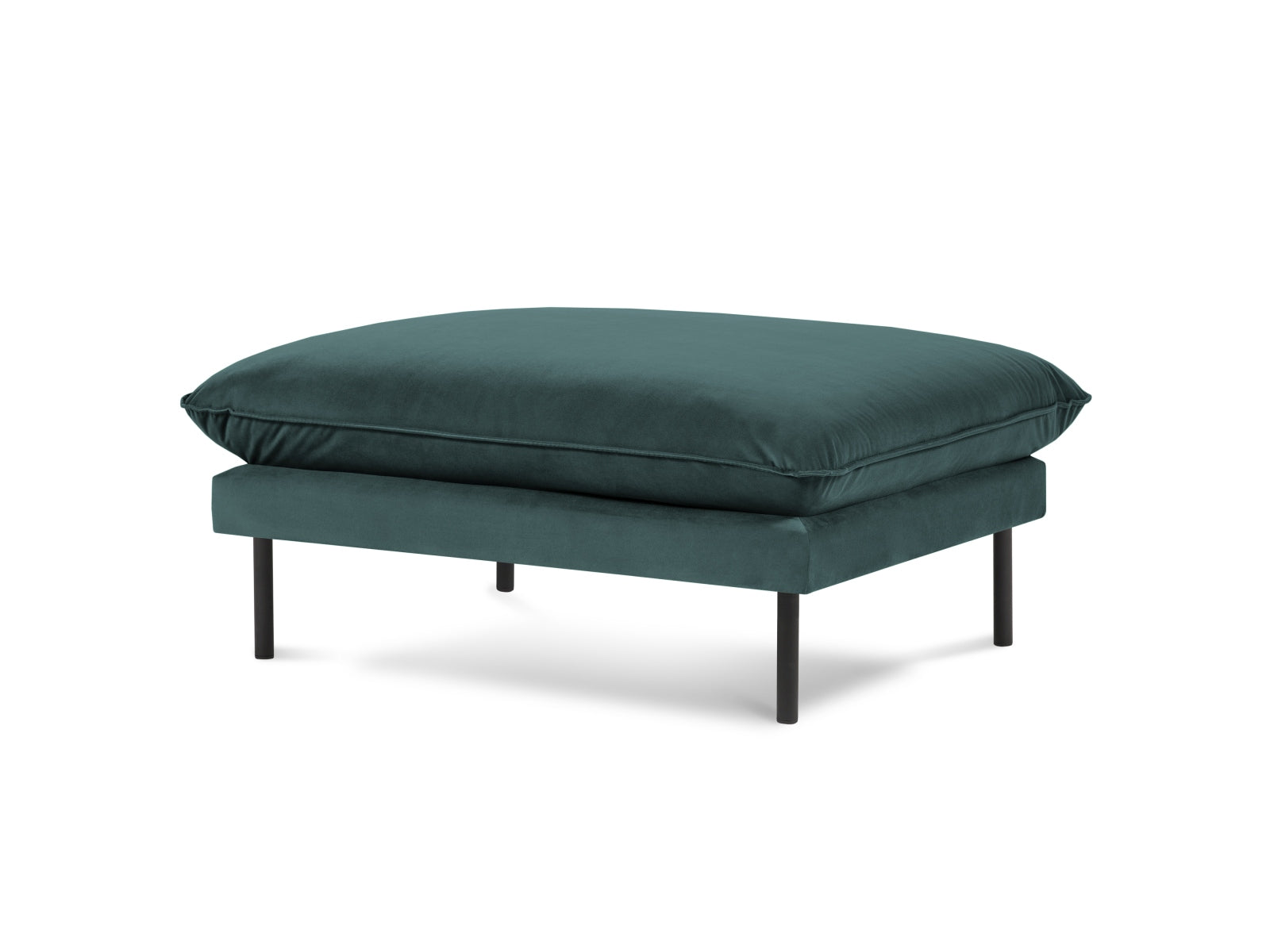 Vienna Velour Pouf 1 Sitz 80cm in Petrol/Schwarz präsentiert im Onlineshop von KAQTU Design AG. Pouf ist von Cosmopolitan Design