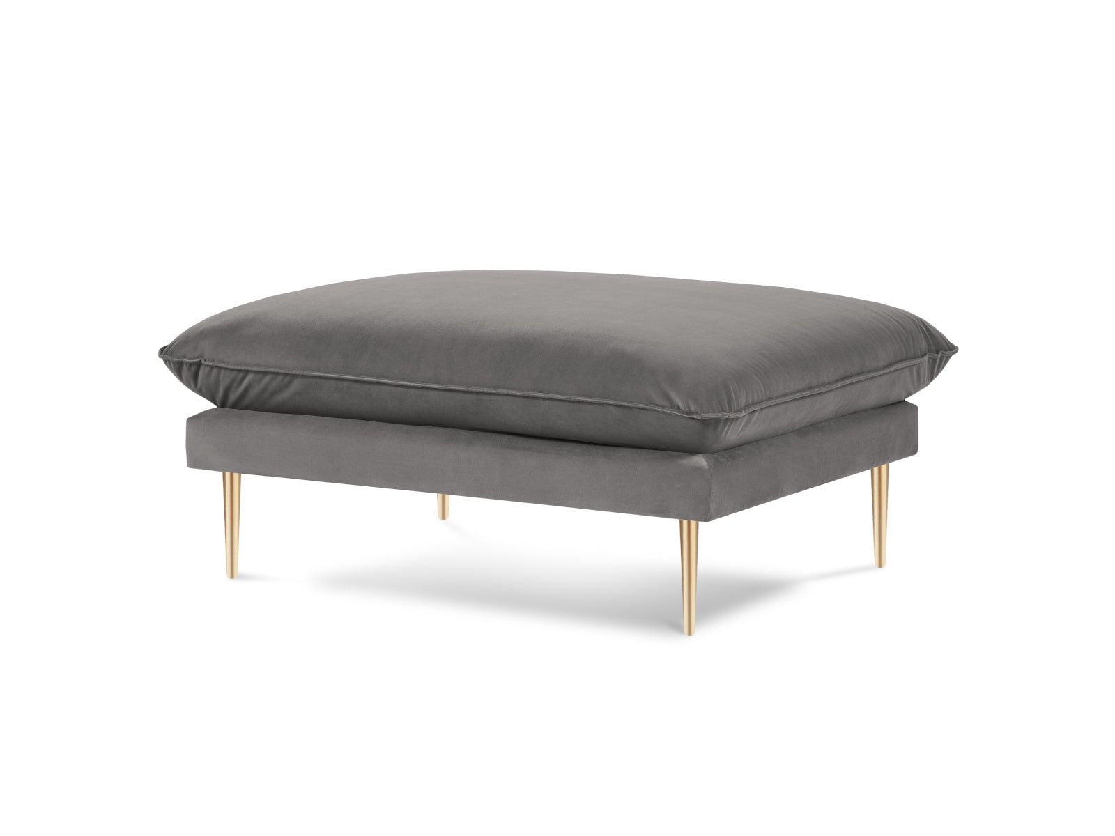 Vienna Velour Pouf 1 Sitz 80cm in Light Grey/Gold präsentiert im Onlineshop von KAQTU Design AG. Pouf ist von Cosmopolitan Design