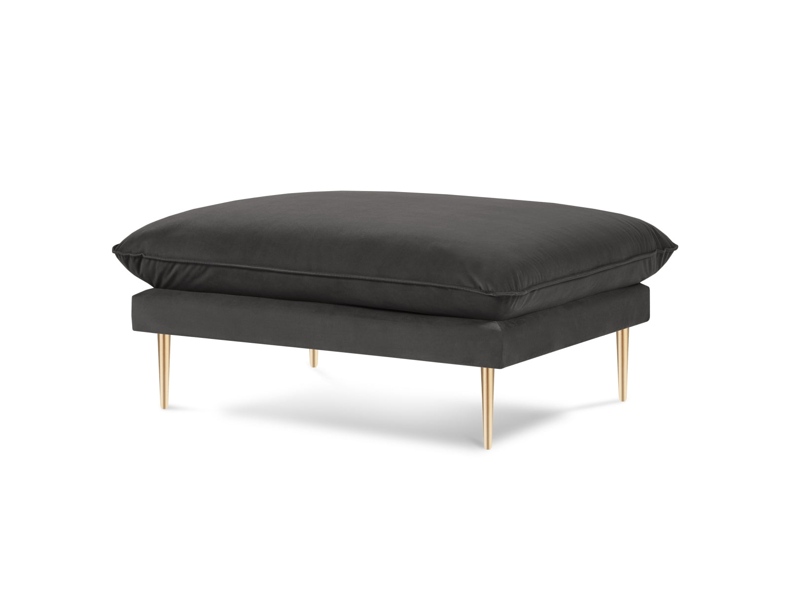 Vienna Velour Pouf 1 Sitz 80cm in Dark Grey/Gold präsentiert im Onlineshop von KAQTU Design AG. Pouf ist von Cosmopolitan Design