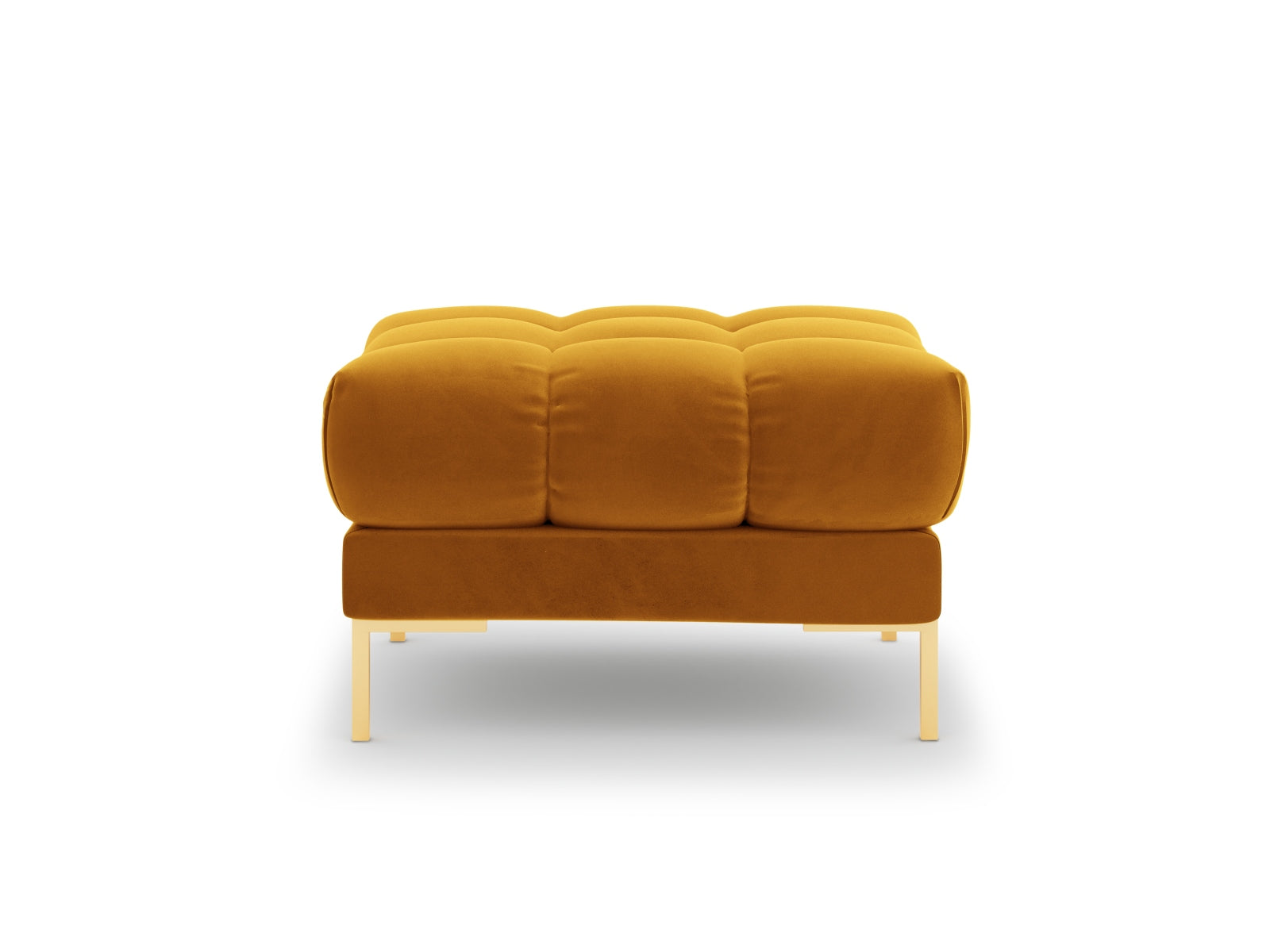 Eleganter 1-Sitzer Pouf Bali in strahlendem Gelb-Blau, perfekt für trendbewusste Interiors. Hochwertige Verarbeitung von Cosmopolitan Design.