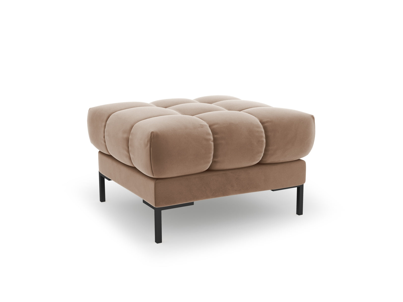 1-Sitzer Pouf Bali in Beige-Bluvel präsentiert im Onlineshop von KAQTU Design AG. Pouf ist von Cosmopolitan Design